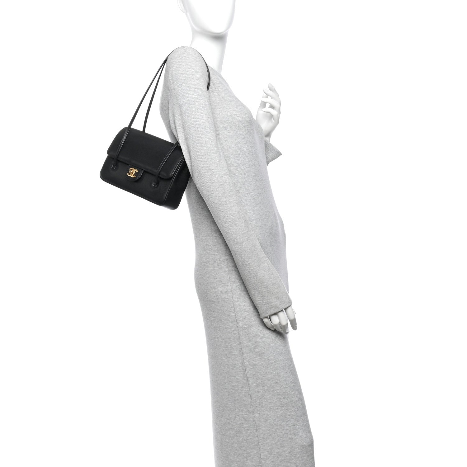 Shiny Caviar Preppy Coco Small Flap Navy — view 2