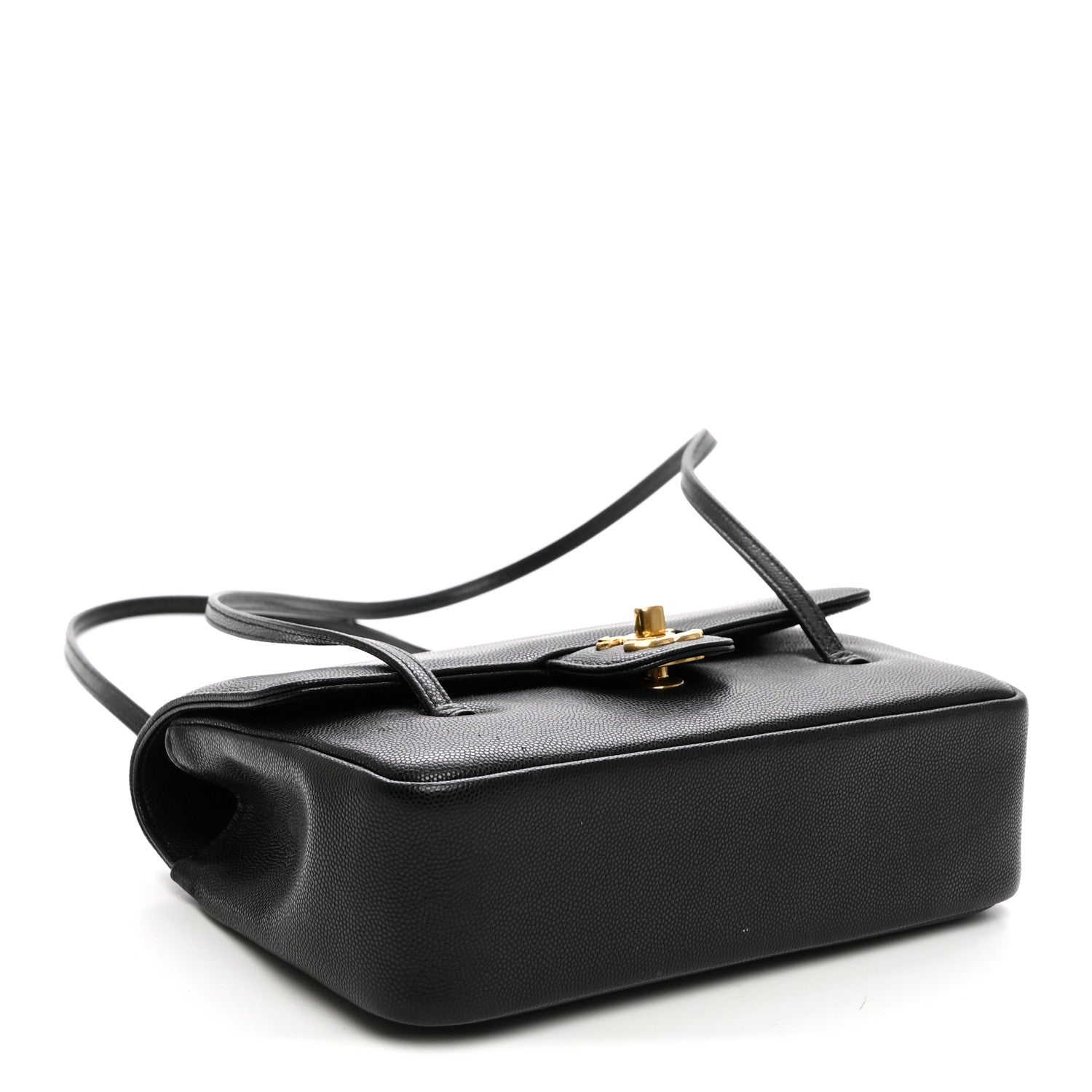Shiny Caviar Preppy Coco Small Flap Navy — view 4