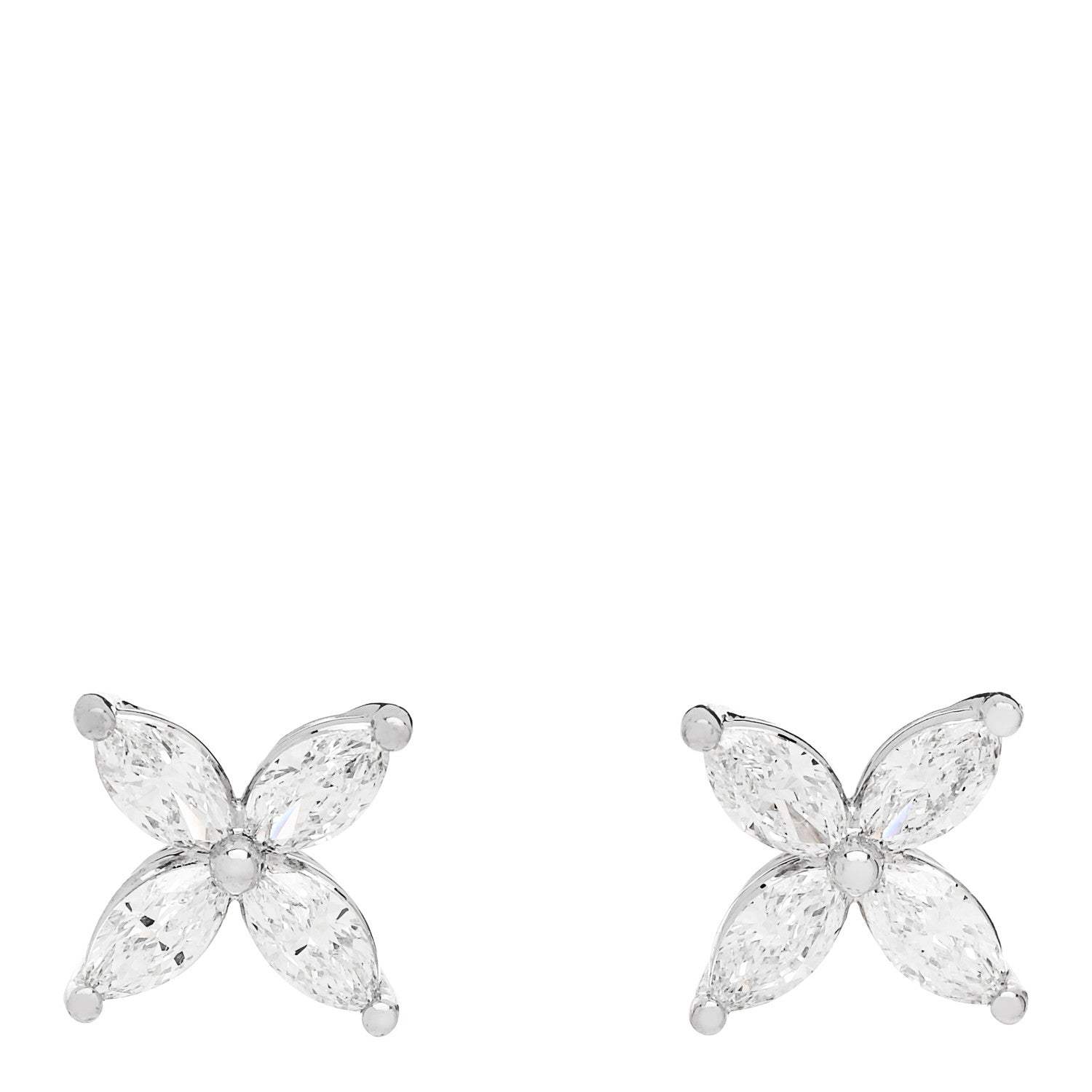 Platinum Diamond .92ct Medium Victoria Earrings