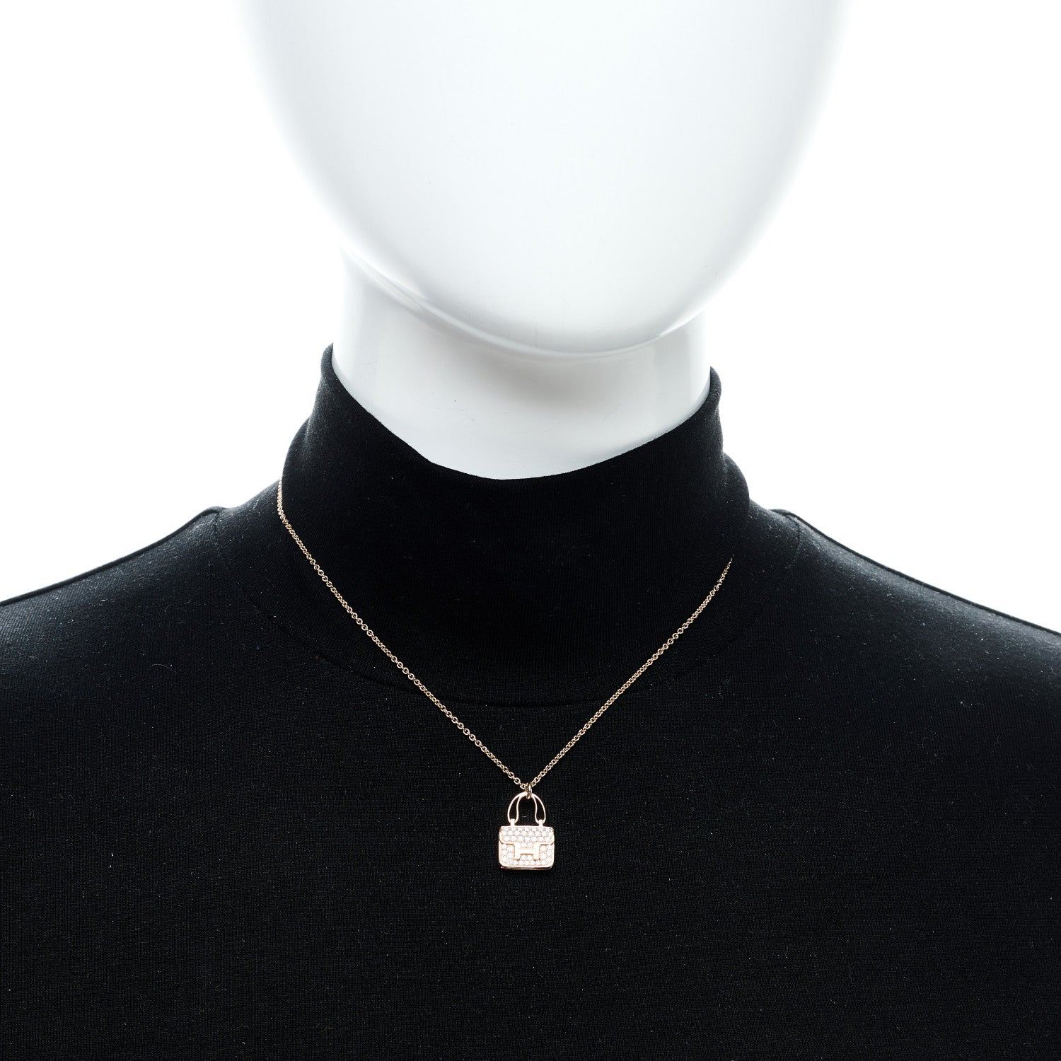 18K Rose Gold Diamond Constance Amulettes Pendant Necklace — view 2