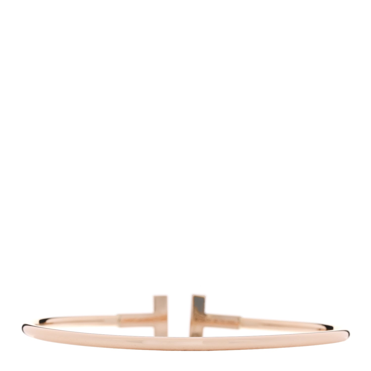 18K Rose Gold Diamond T Wire Bracelet — view 2