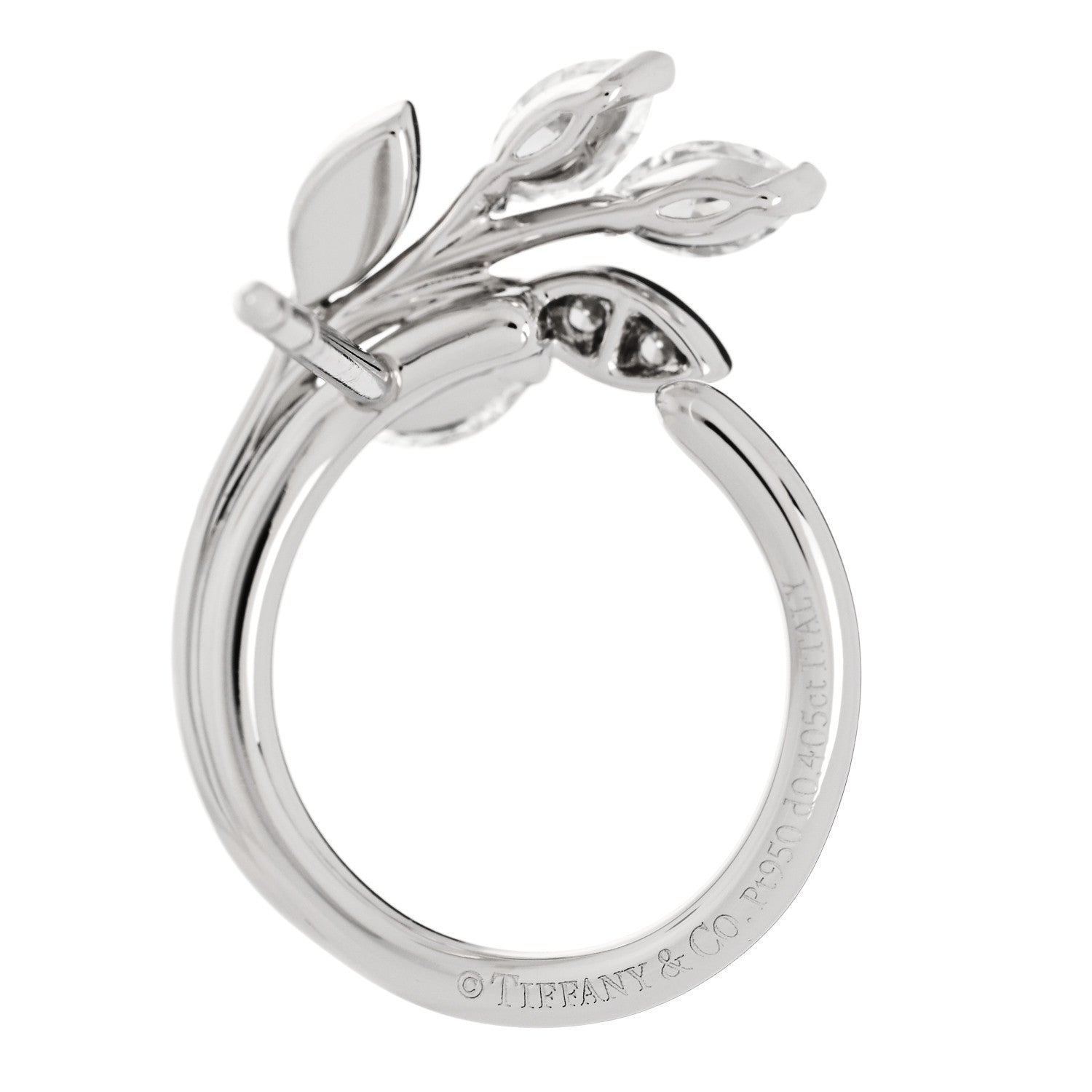 Platinum Diamond Victoria Vine Circle Earrings — view 4