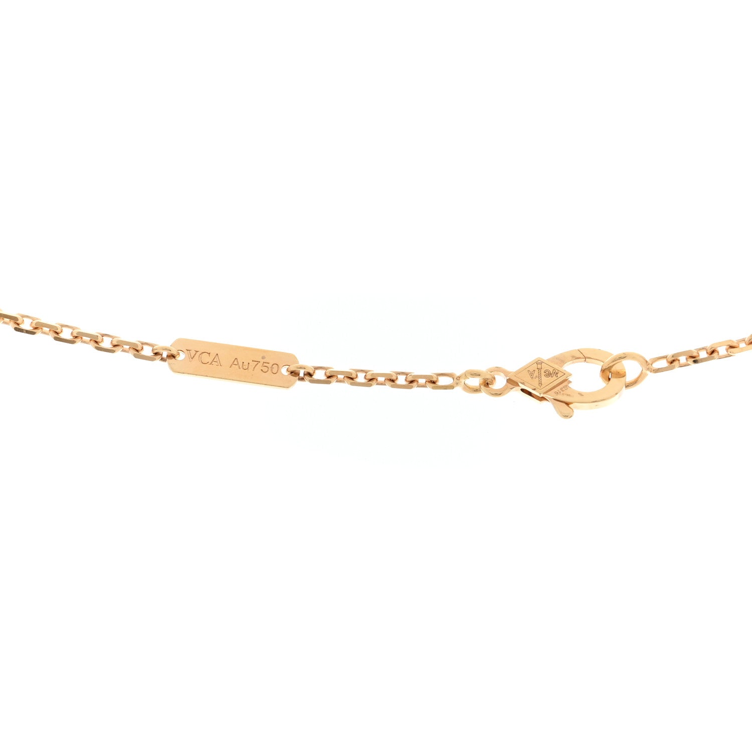 18K Yellow Gold Guilloche Magic Alhambra Long Necklace — view 4