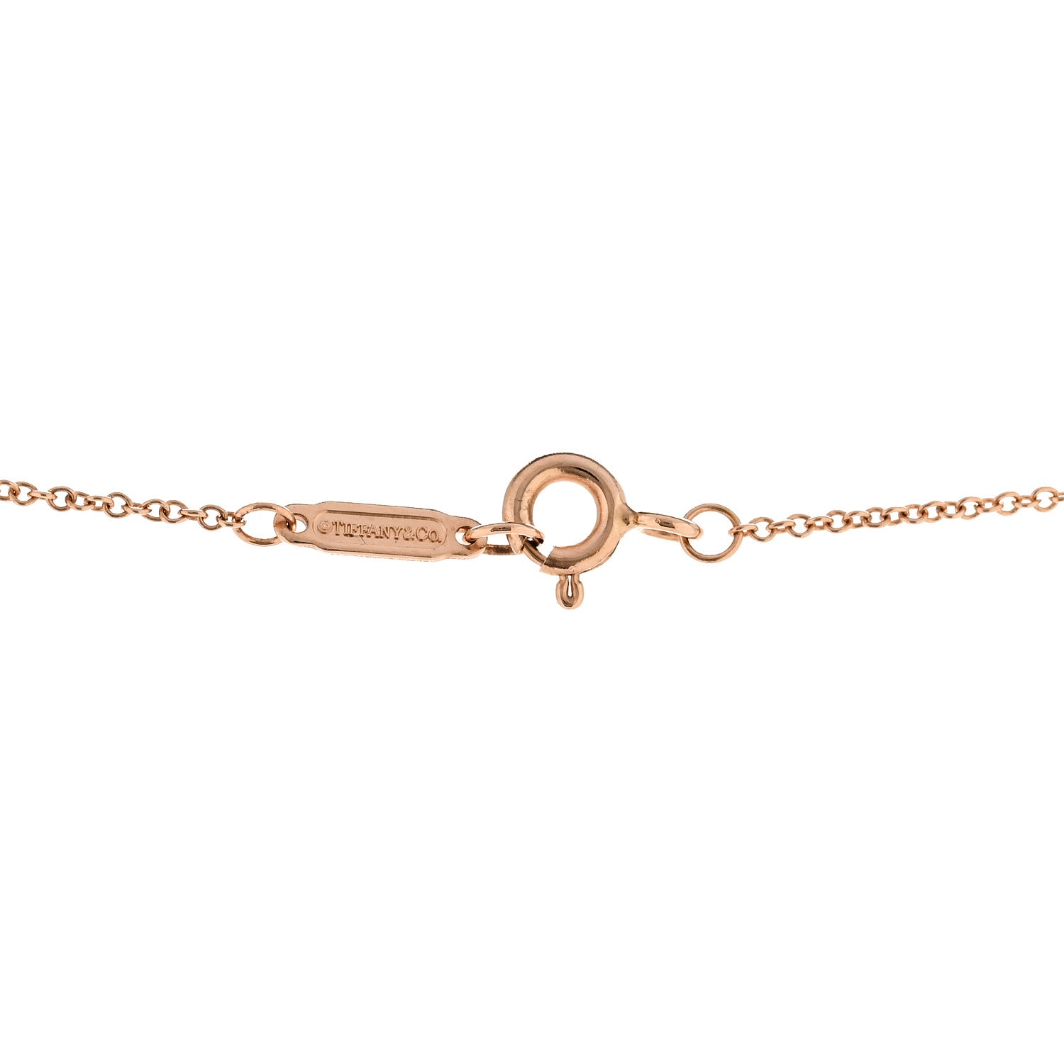 18K Rose Gold Diamond .37ct Fleur De Lis Key Pendant Necklace — view 5