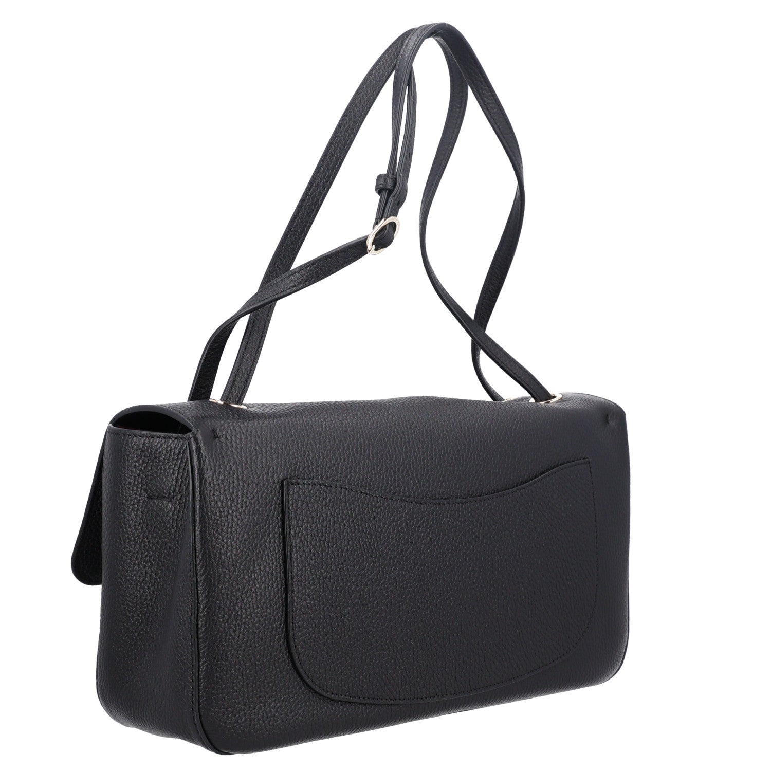 Grained Calfskin Small Souplissimo Maxi Flap Black — view 3