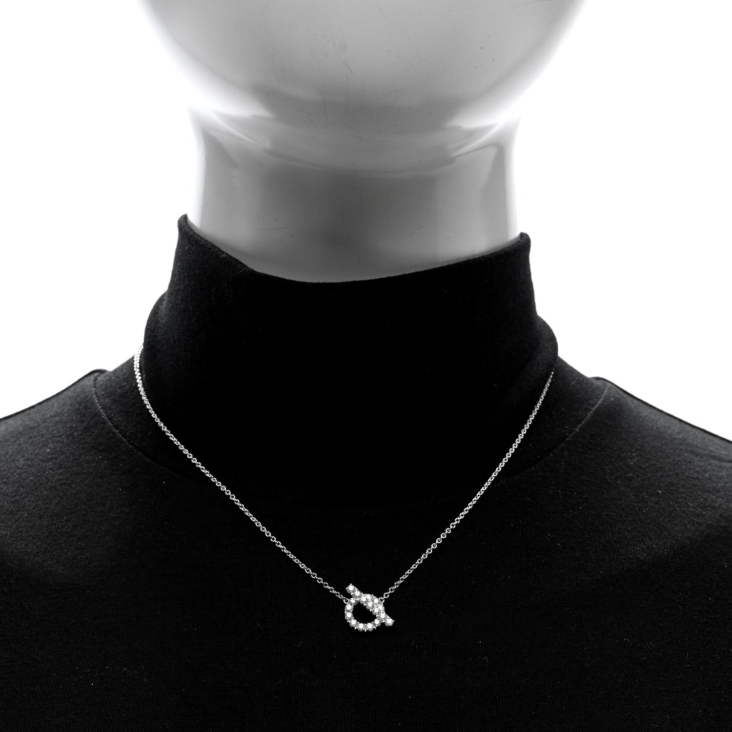 18K White Gold Diamond Finesse Pendant Necklace — view 2