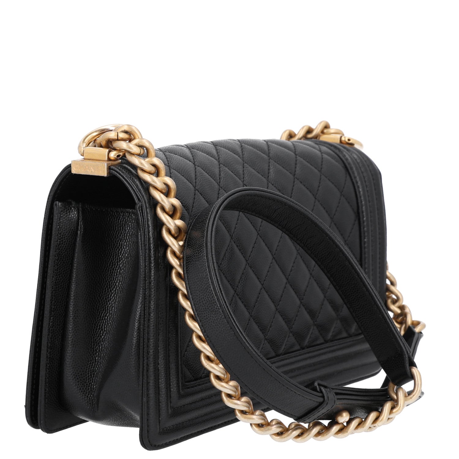 Caviar Quilted Medium Boy Flap Black — view 3