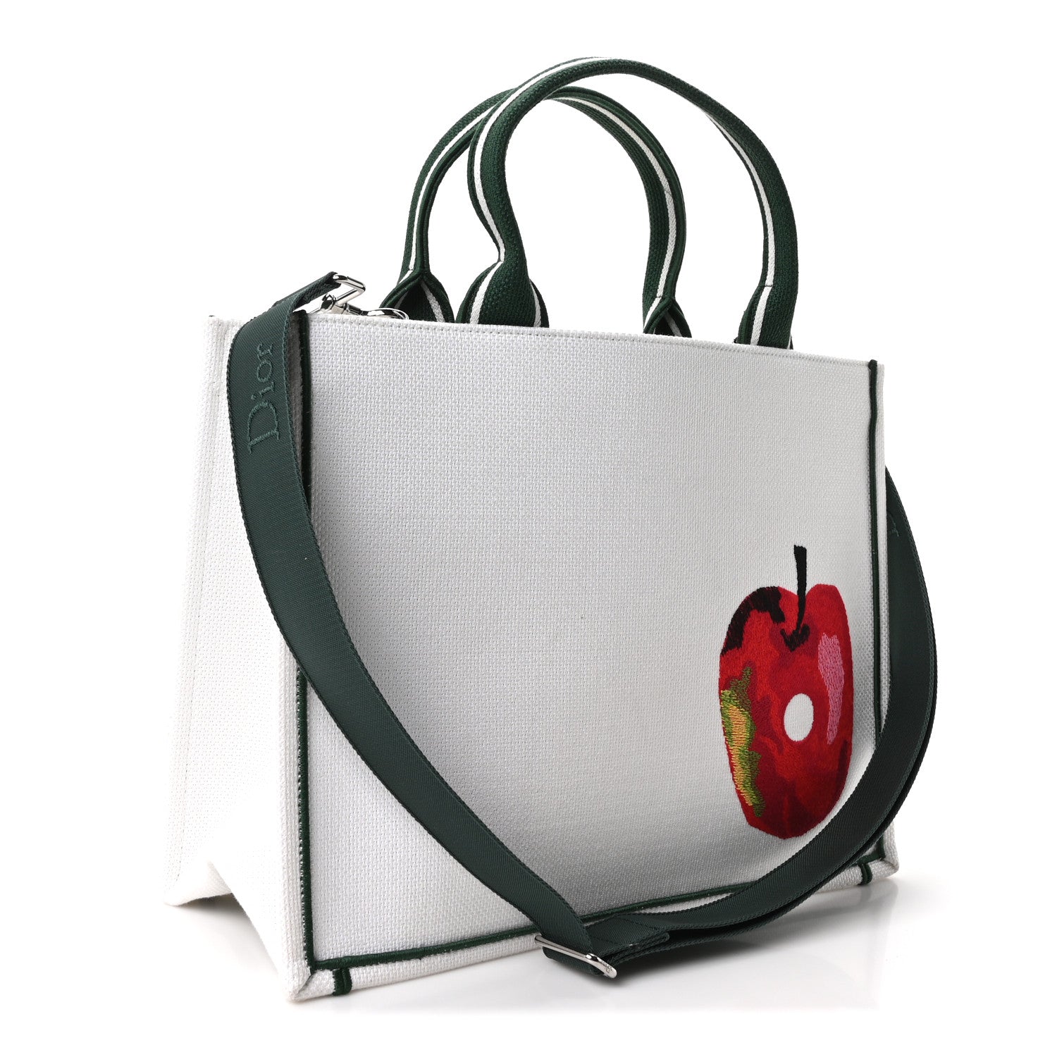 Canvas Embroidered Medium The Very Hungry Caterpillar Book Tote With Strap White Multicolor — view 3