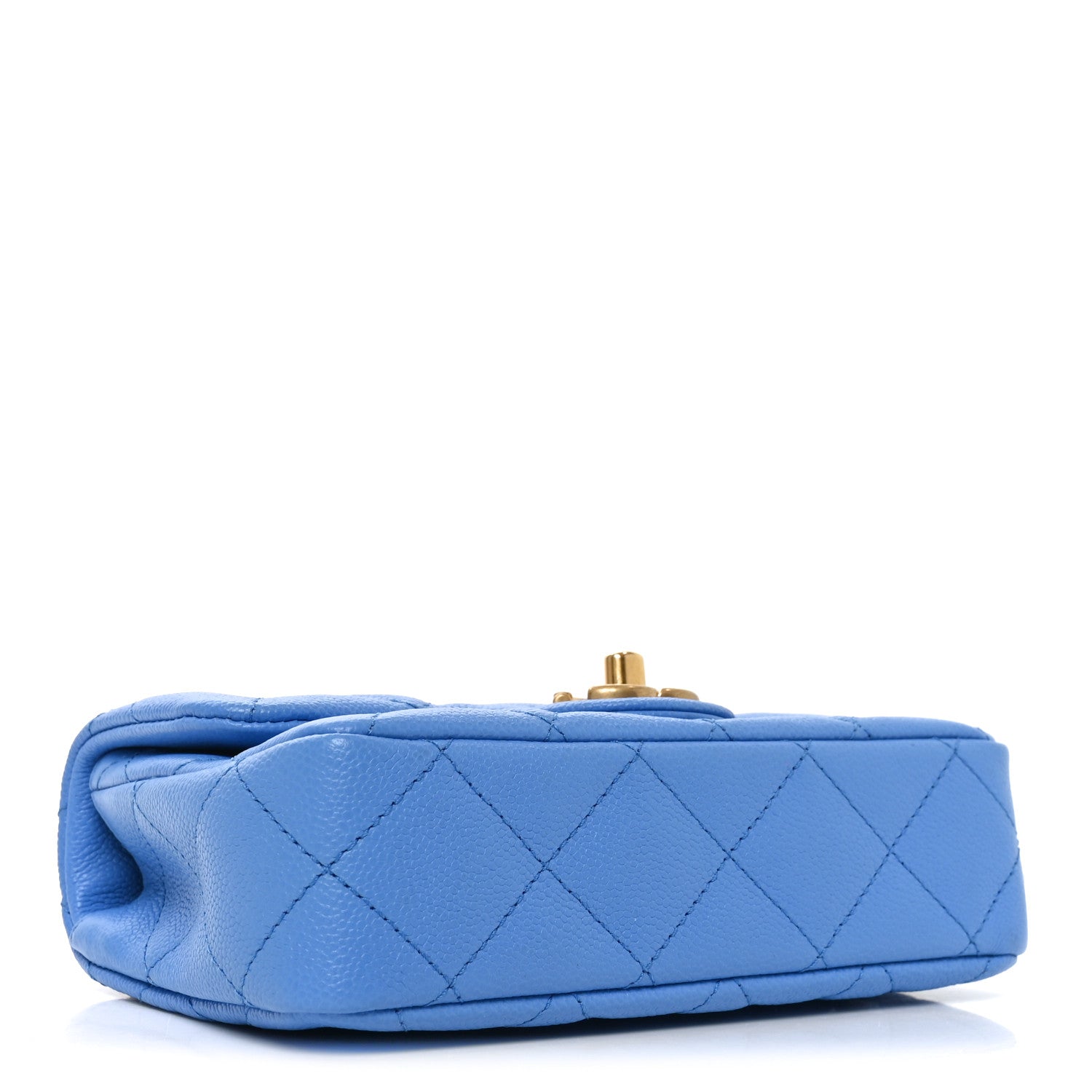 Caviar Quilted Mini Rectangular Sweetheart Flap Black — view 4