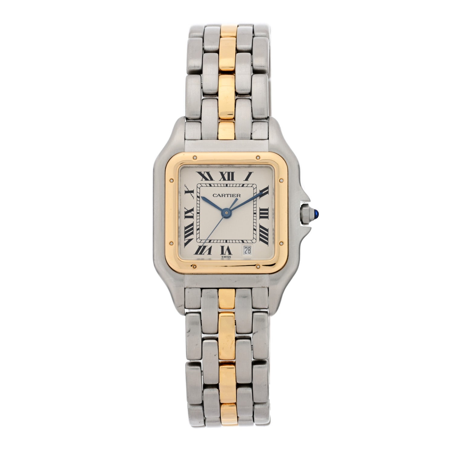 Stainless Steel 18K Yellow Gold 27mm Panthere Quartz Watch