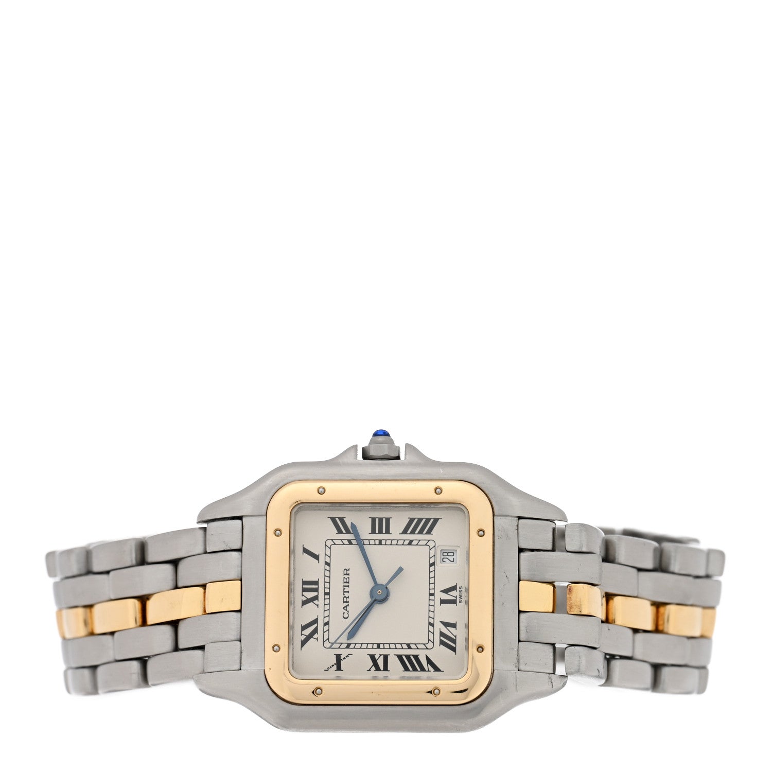 Stainless Steel 18K Yellow Gold 27mm Panthere Quartz Watch — view 2