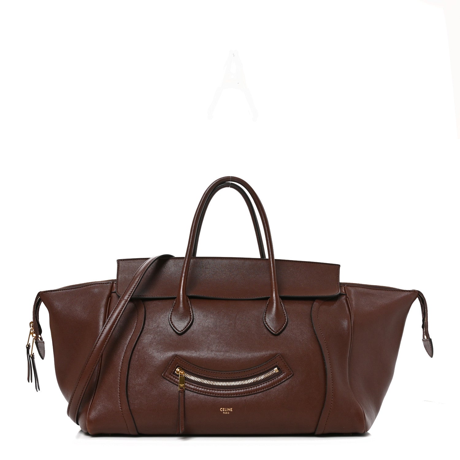 Supple Shiny Lambskin Medium Smiling New Luggage Brick