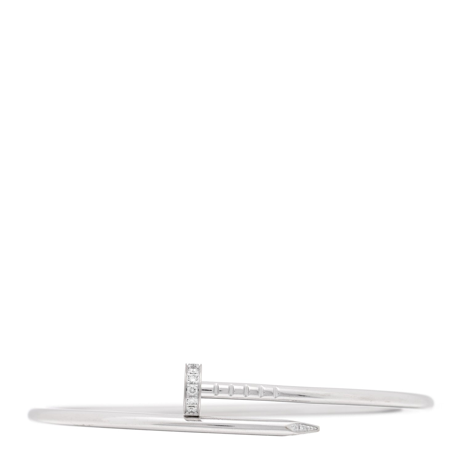18K White Gold Diamond Small Juste Un Clou Bracelet 16