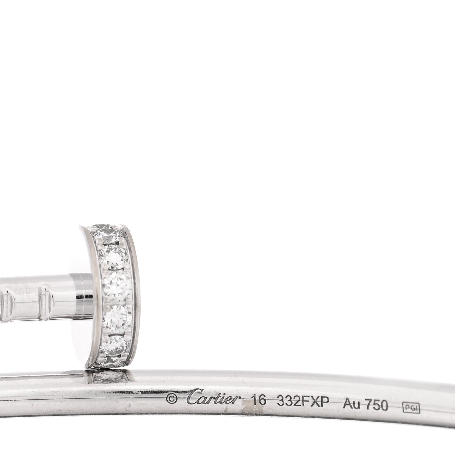 18K White Gold Diamond Small Juste Un Clou Bracelet 16 — view 3