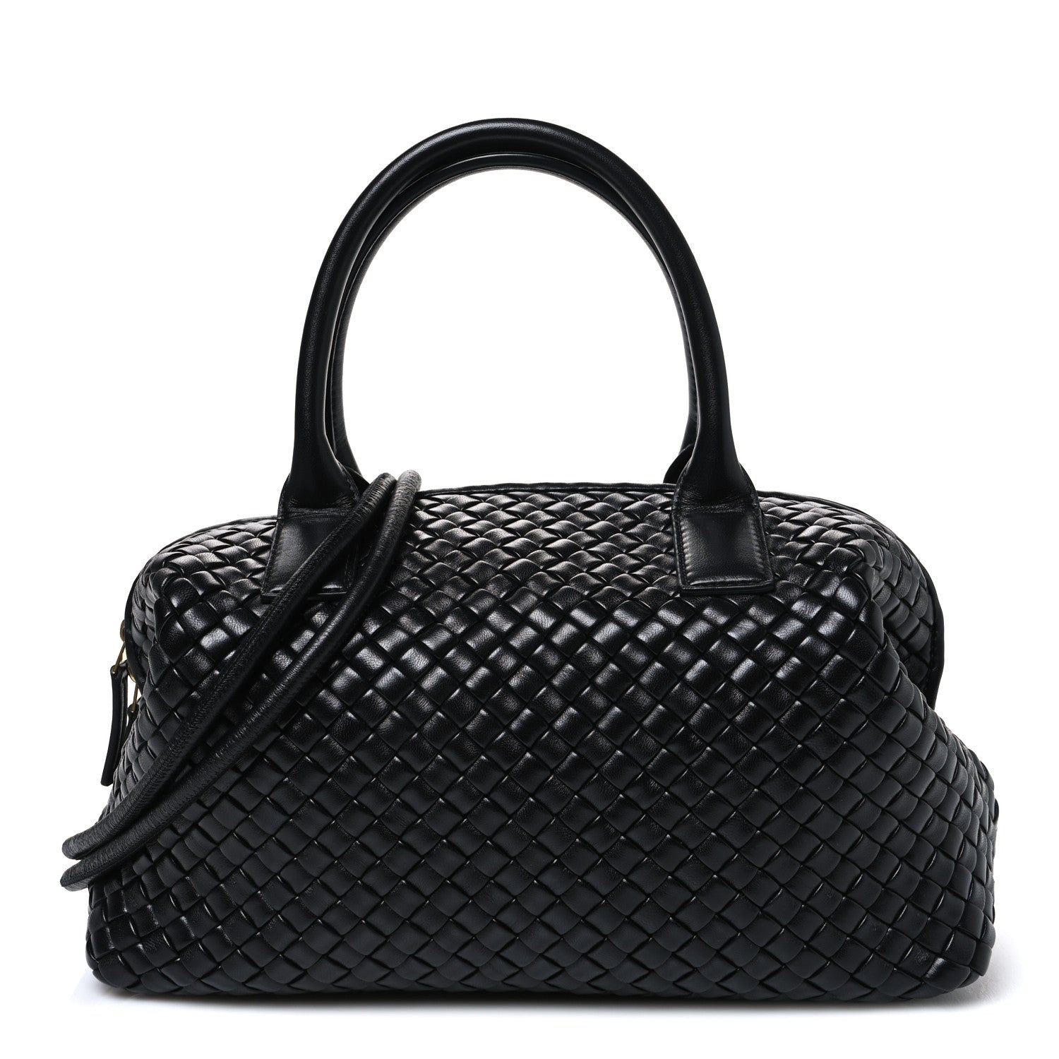 Nappa Intrecciato Medium Bauletto Black