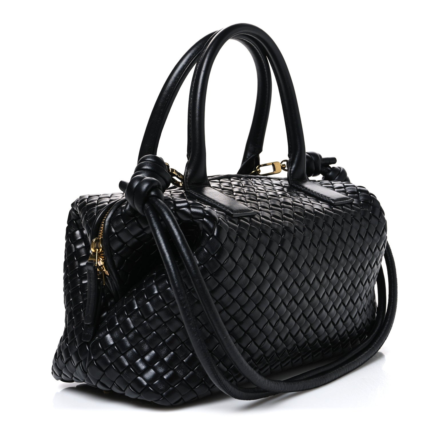 Nappa Intrecciato Medium Bauletto Black — view 3