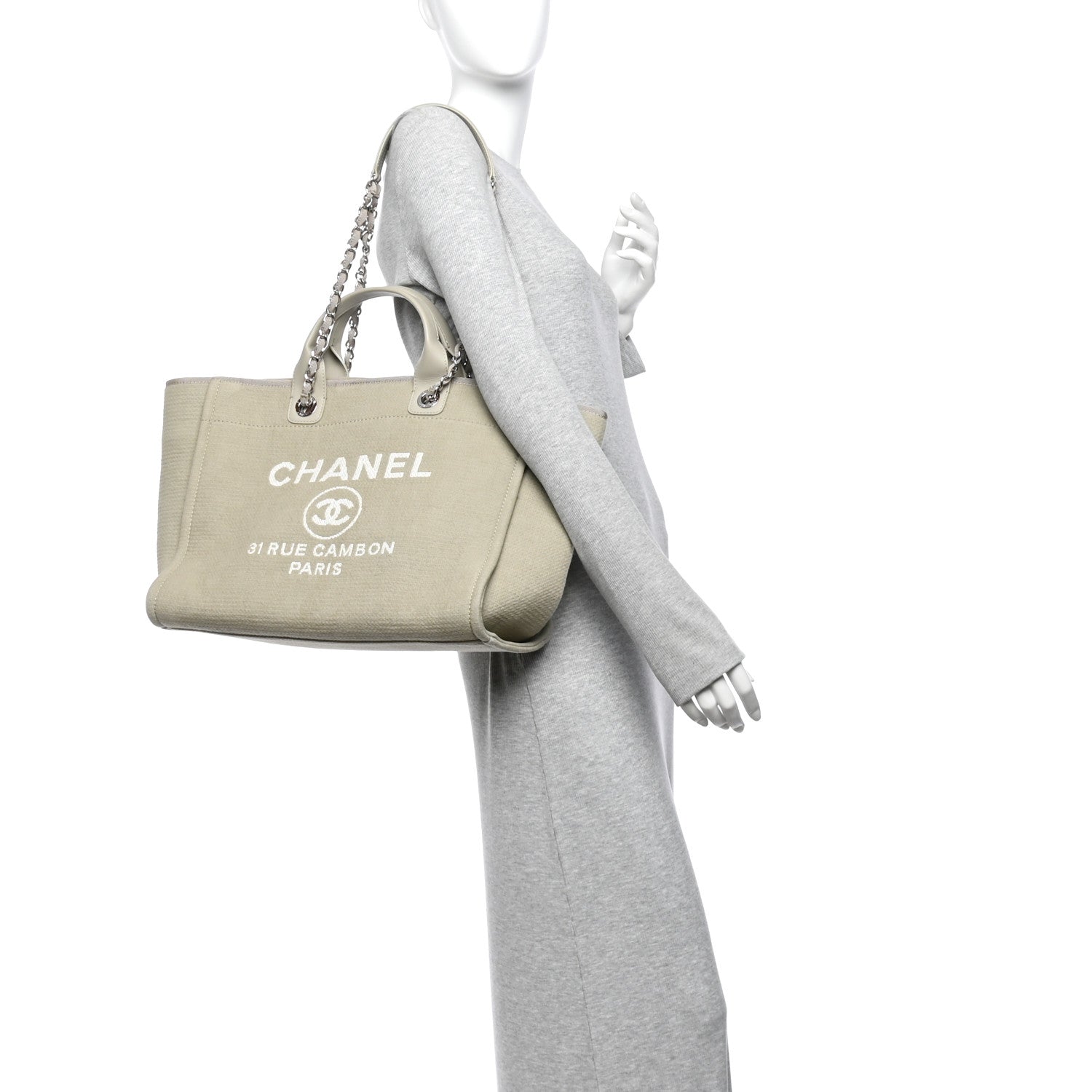 Mixed Fibers Medium Deauville Tote Grey — view 2