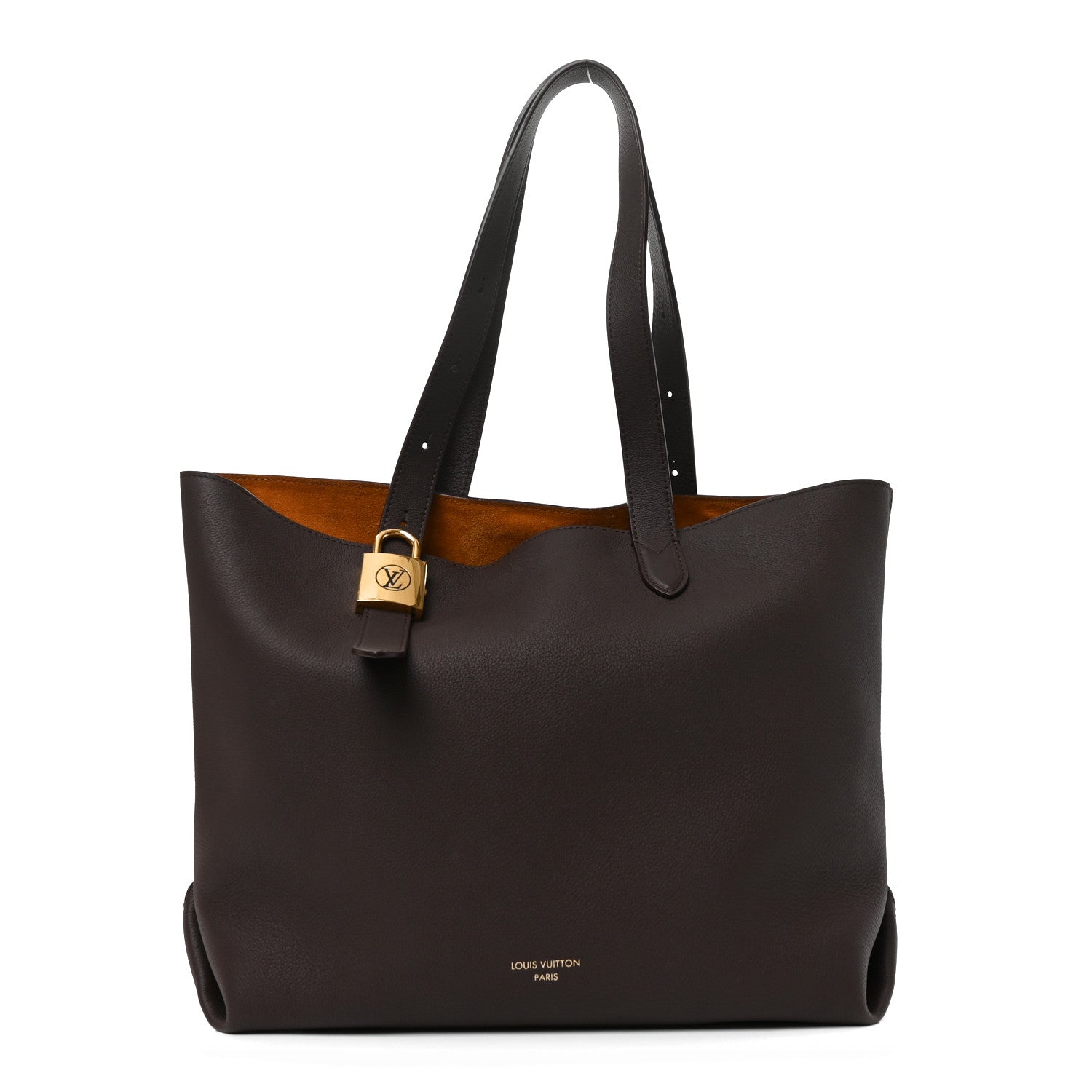 Grained Calfskin Low Key Cabas MM Chocolate