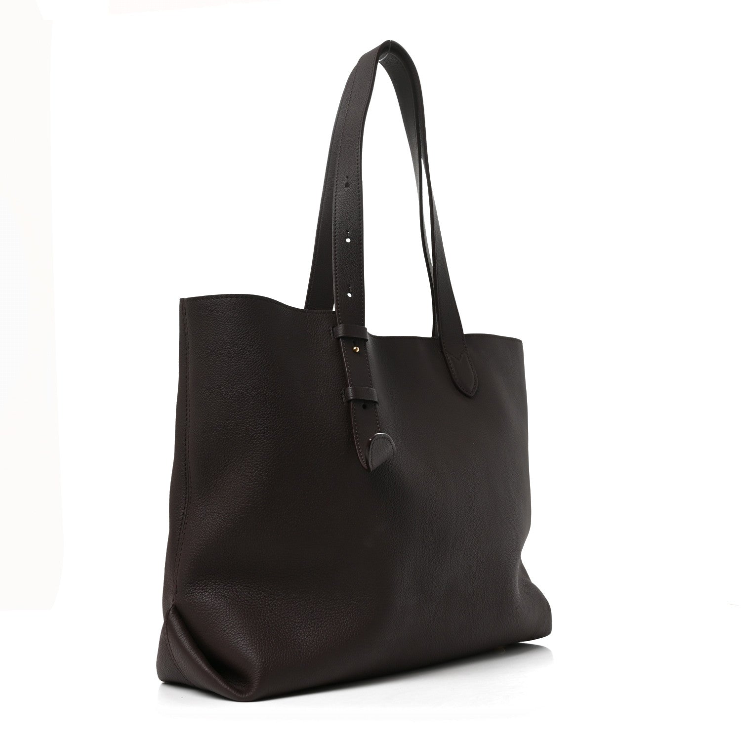 Grained Calfskin Low Key Cabas MM Chocolate — view 3