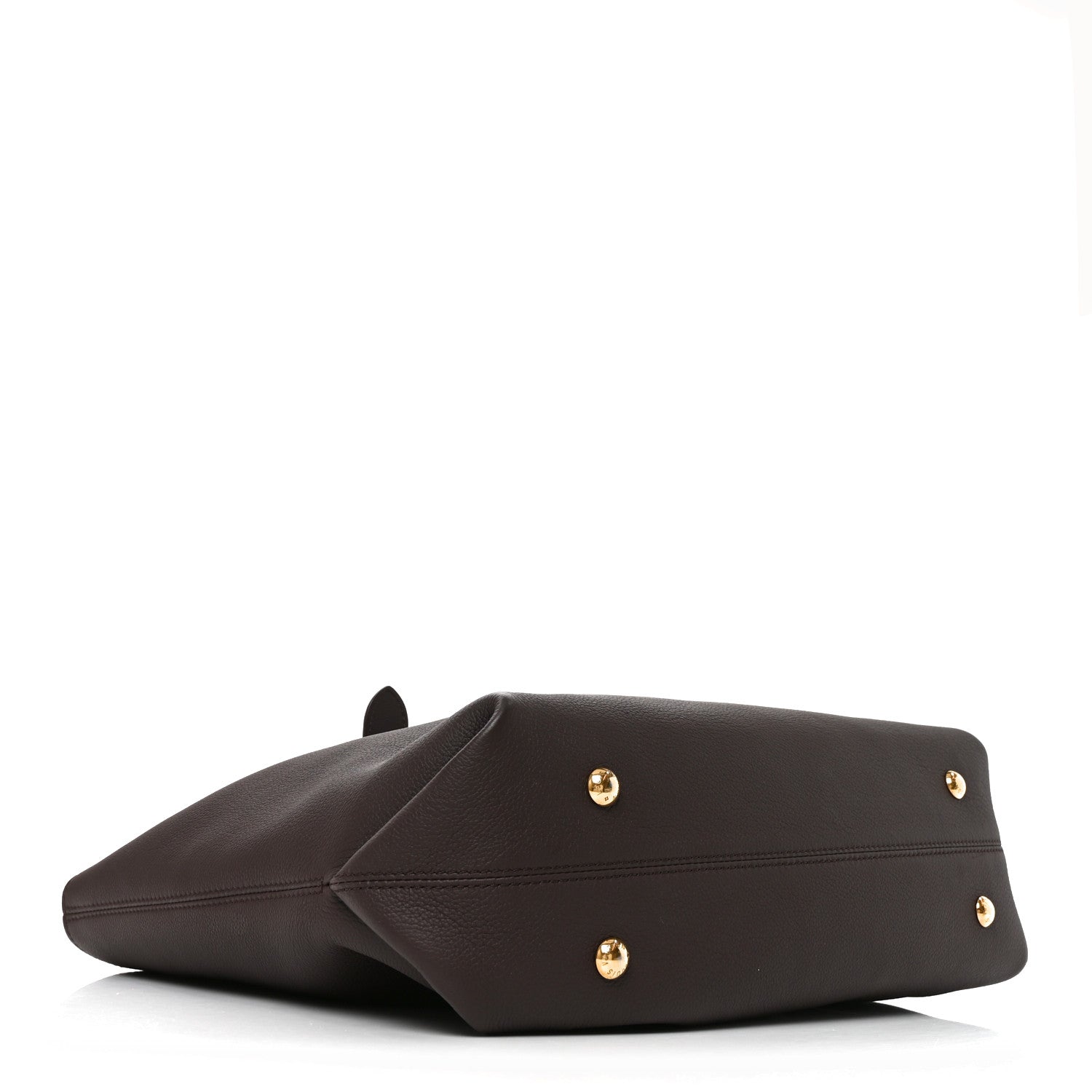 Grained Calfskin Low Key Cabas MM Chocolate — view 4