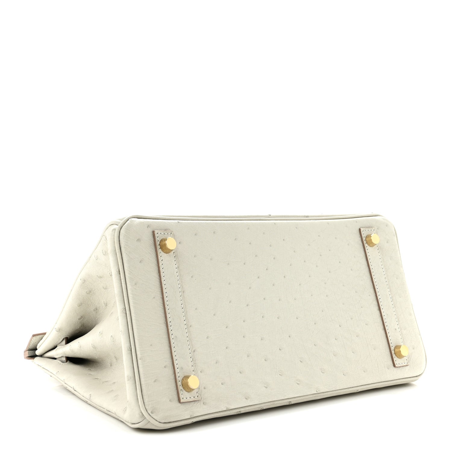 Ostrich Birkin 30 Gris Perle — view 4