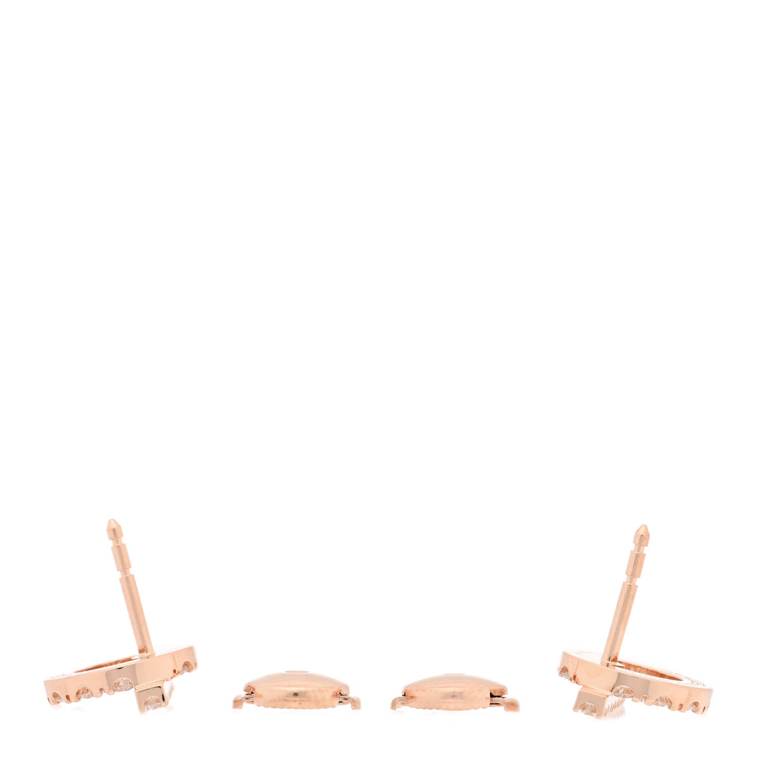 18K Rose Gold Diamond Finesse Earrings — view 3