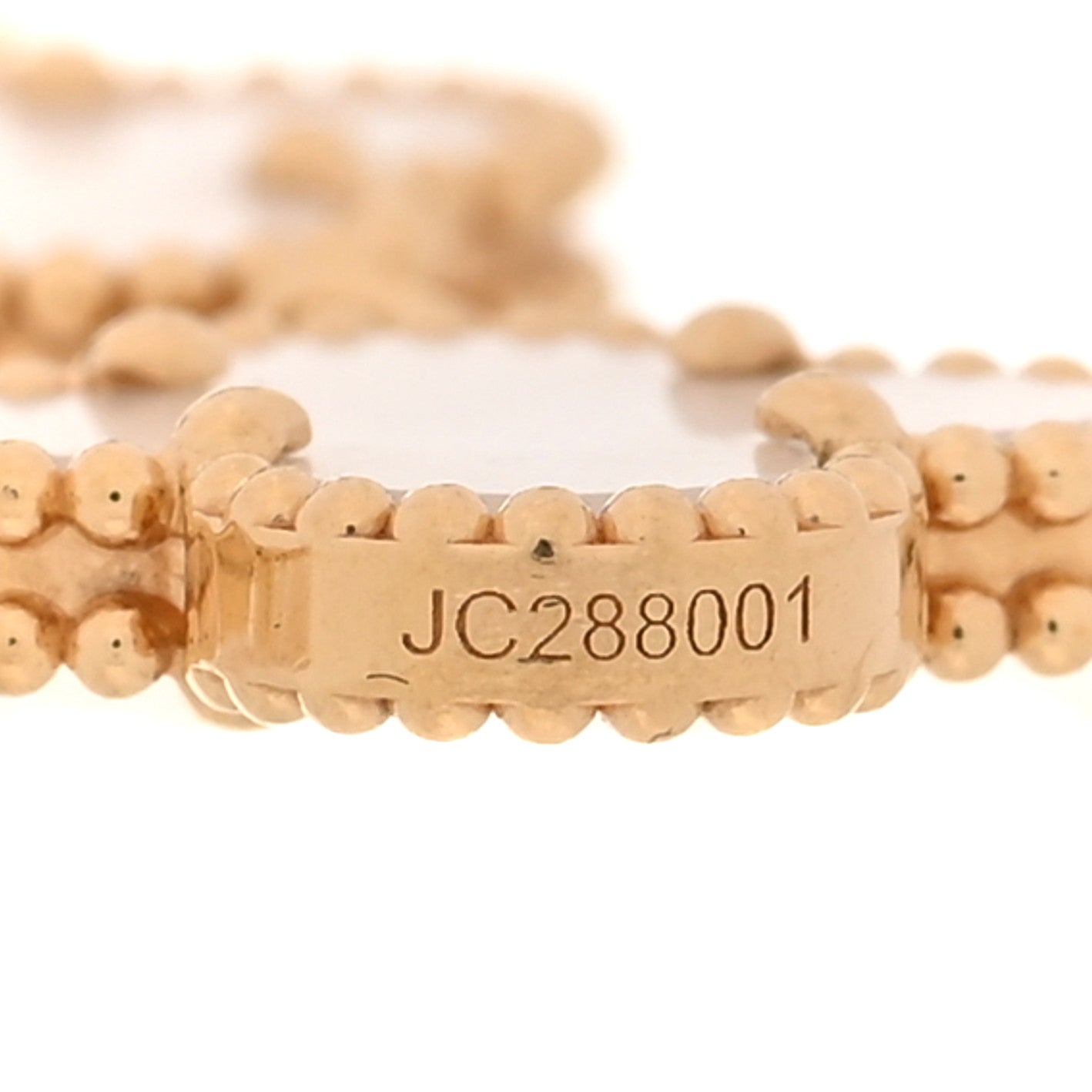 18K Yellow Gold Mother of Pearl 5 Motifs Vintage Alhambra Bracelet — view 3