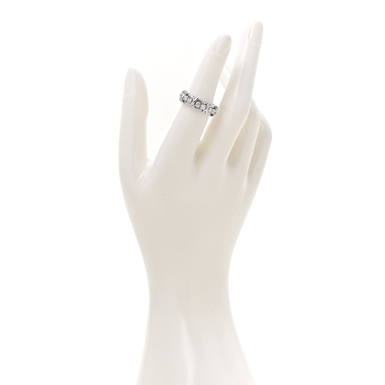 Platinum Diamond Schlumberger Sixteen Stone Ring 52 6 — view 2