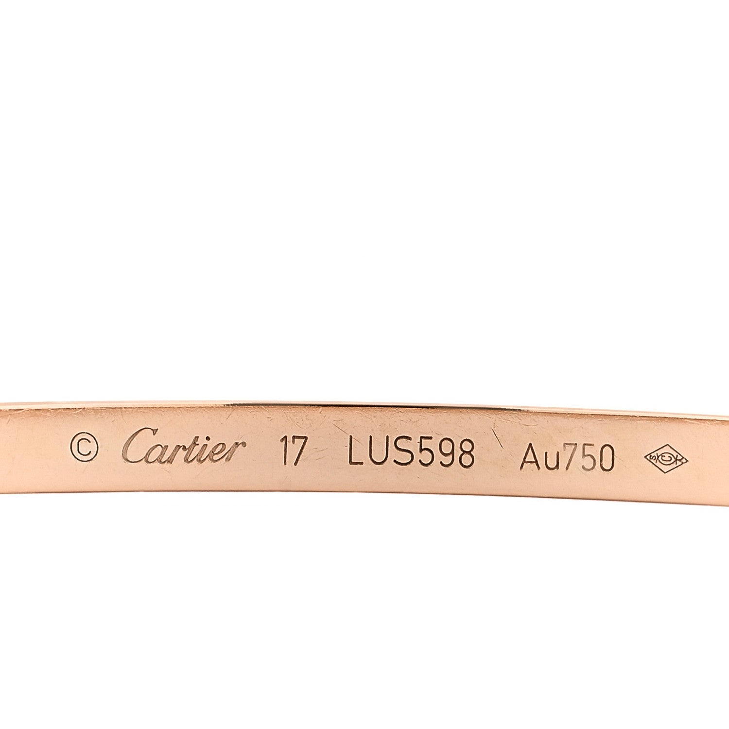 18K Pink Gold Small LOVE Bracelet 17 — view 4
