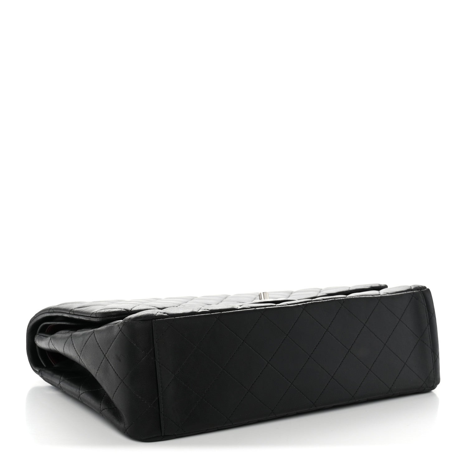 Lambskin Quilted Maxi Double Flap Black — view 4