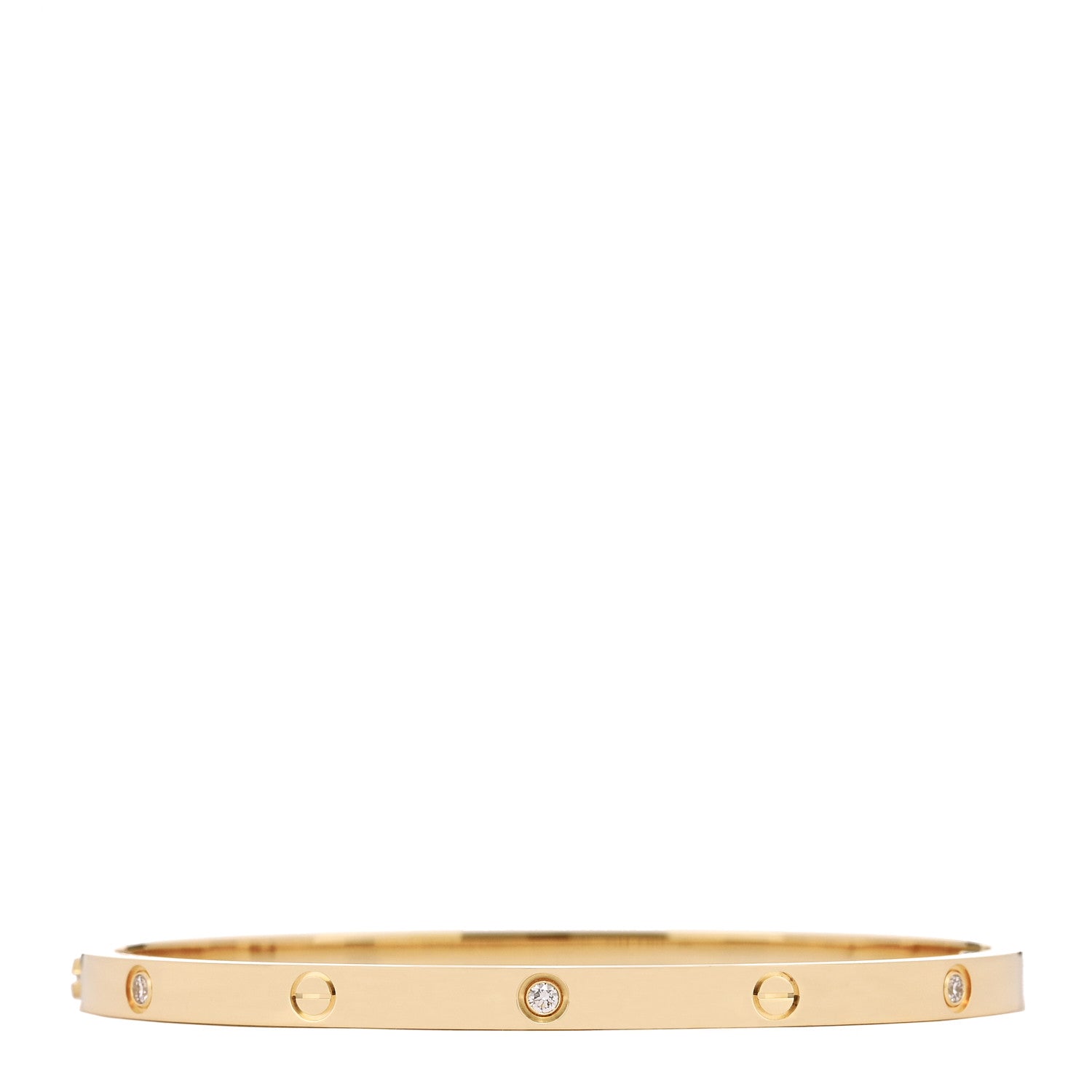 18K Yellow Gold 6 Diamond Small LOVE Bracelet 16 — view 2