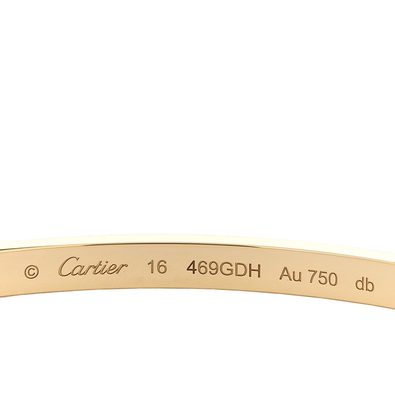 18K Yellow Gold 6 Diamond Small LOVE Bracelet 16 — view 4