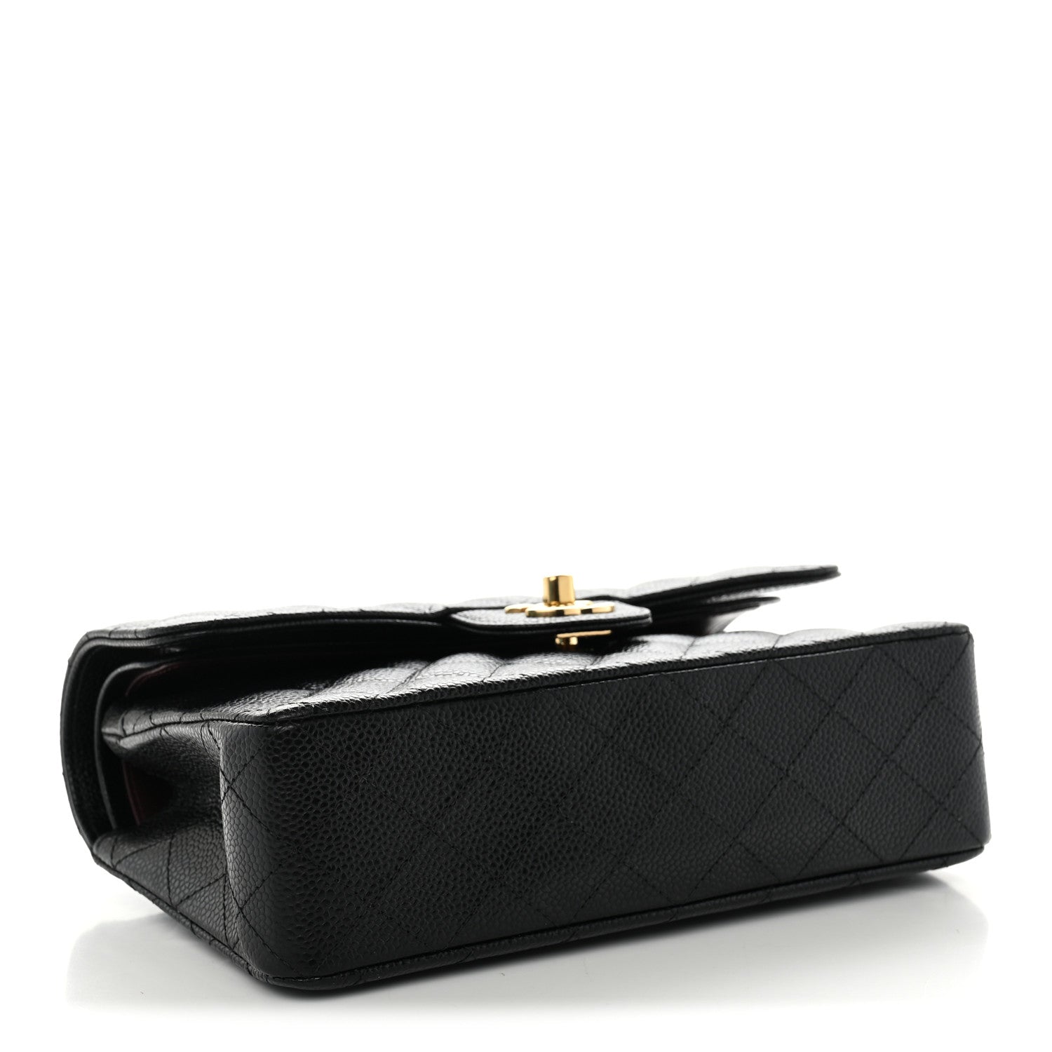 Caviar Quilted Small Double Flap Black — view 4