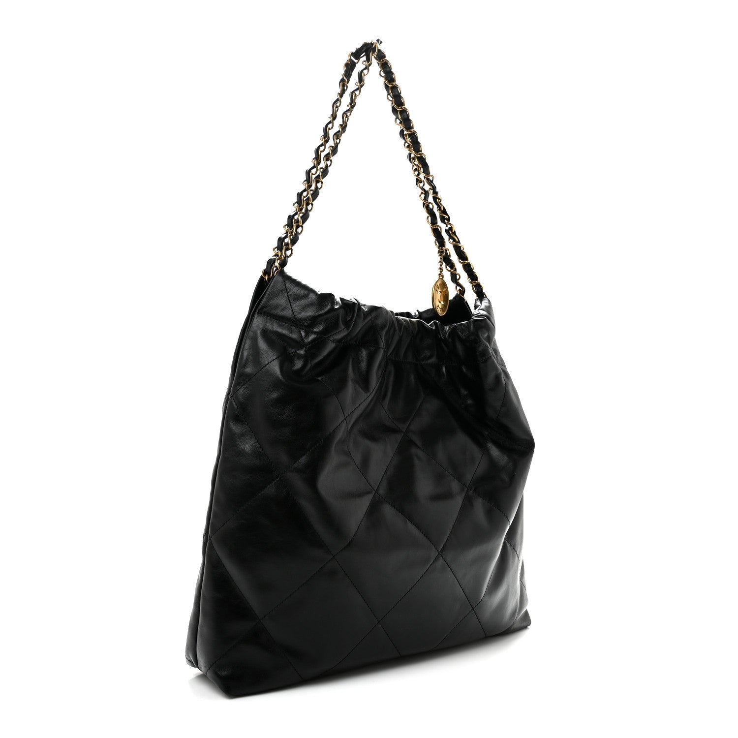 Shiny Calfskin Quilted Chanel 22 Black — view 3