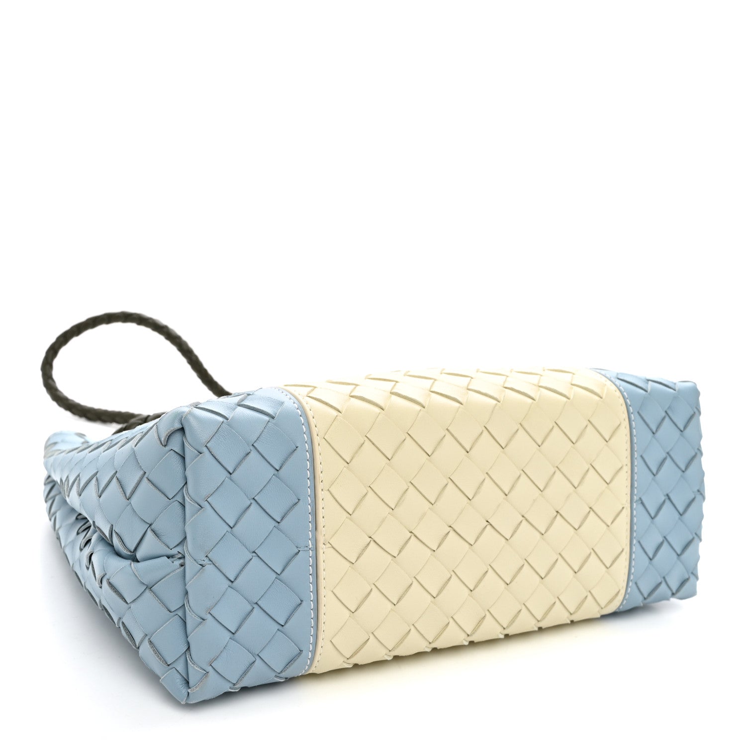 Nappa Intrecciato Medium Andiamo Shoulder Bag Sea Salt Ice Kaki — view 4