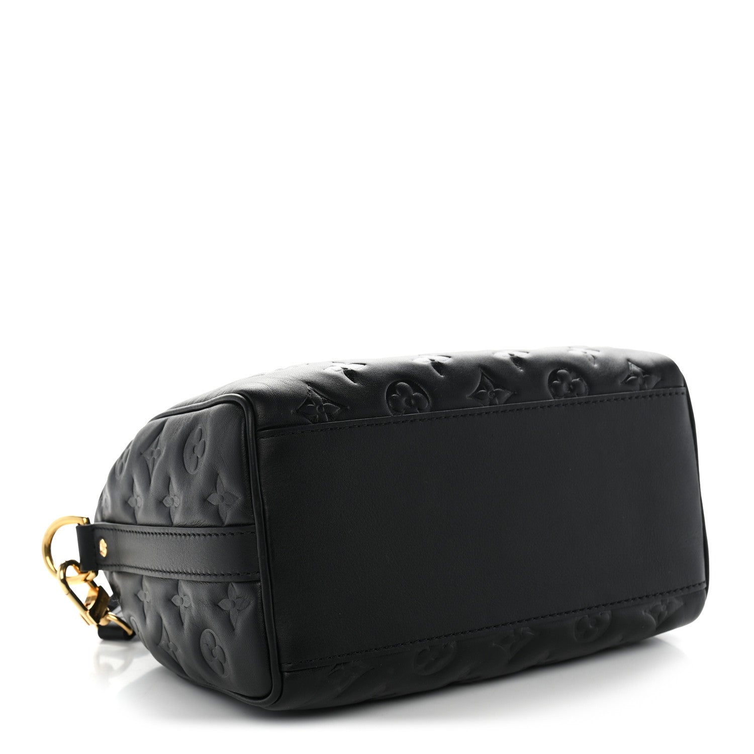 Lambskin Embossed Monogram Speedy 22 Bandouliere Black — view 4