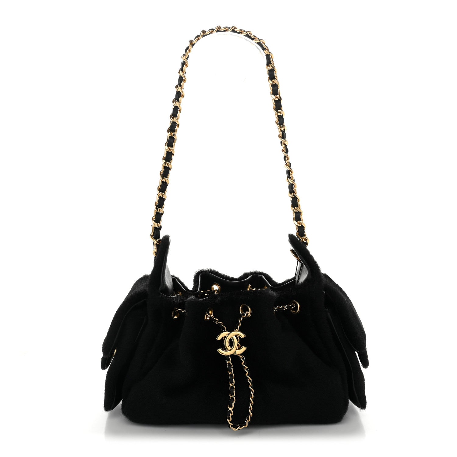 Pony Hair Mini Chanel 25 Handbag Black — view 1