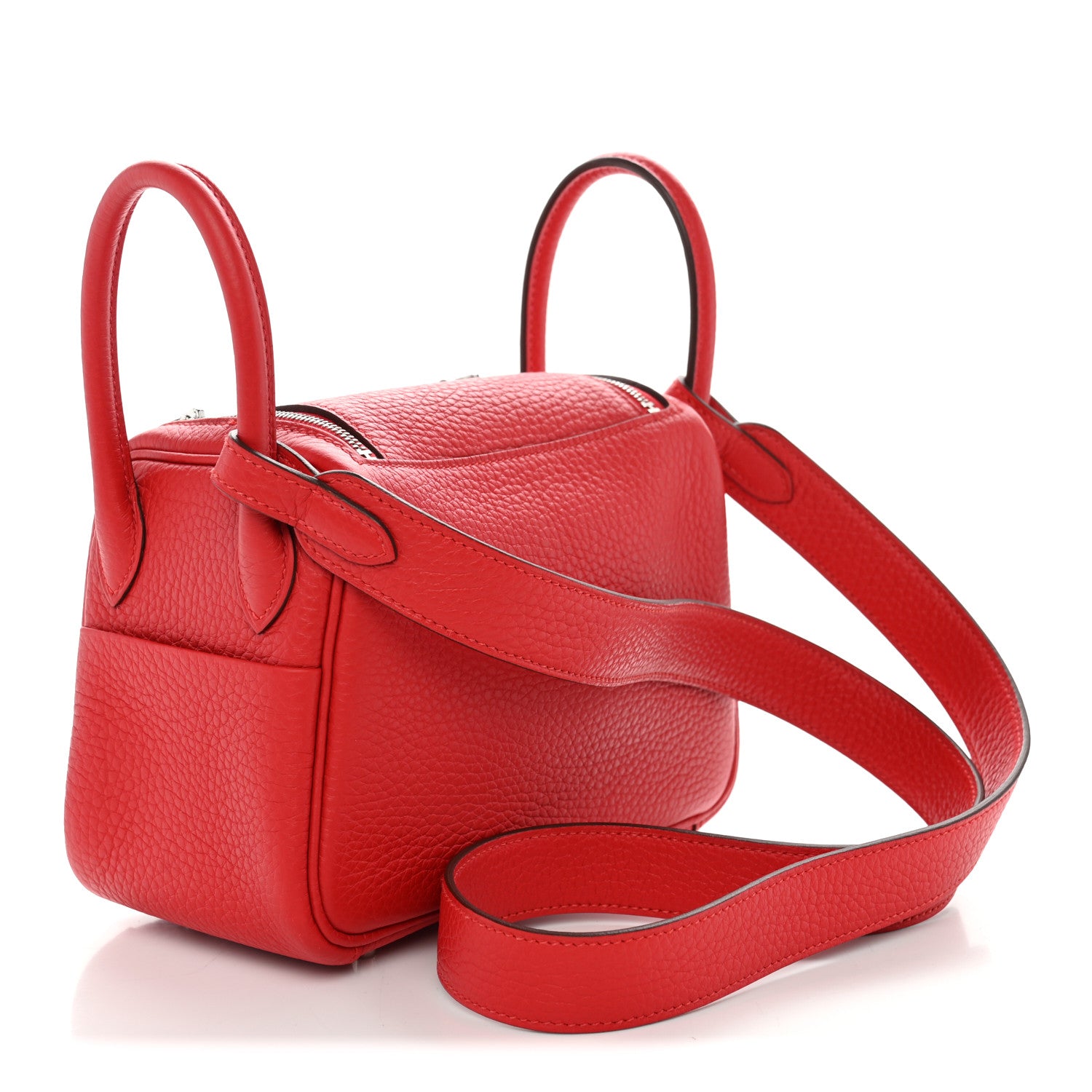 Taurillon Clemence Mini Lindy 20 Rouge Radieux — view 3