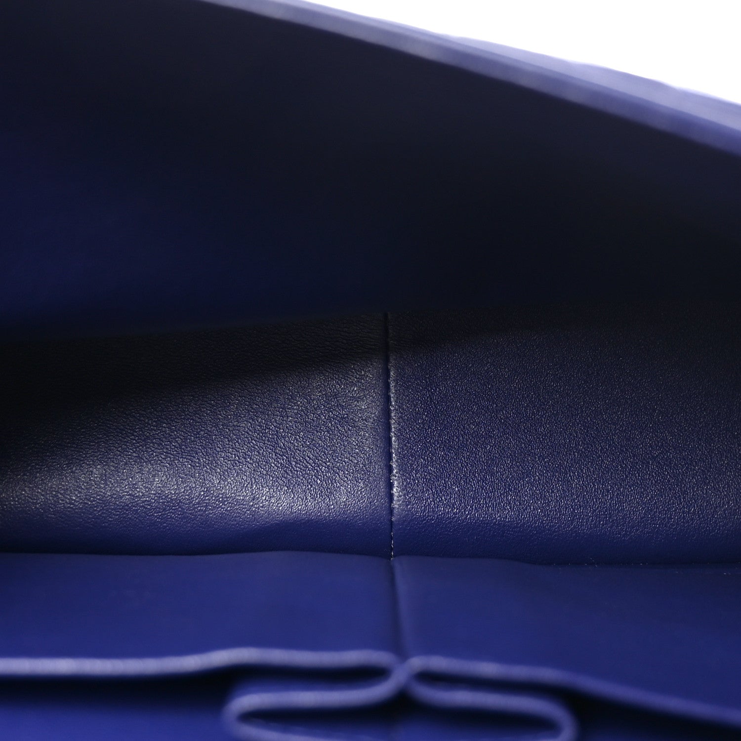 Lambskin Chevron Quilted Jumbo Double Flap Navy Blue — view 5