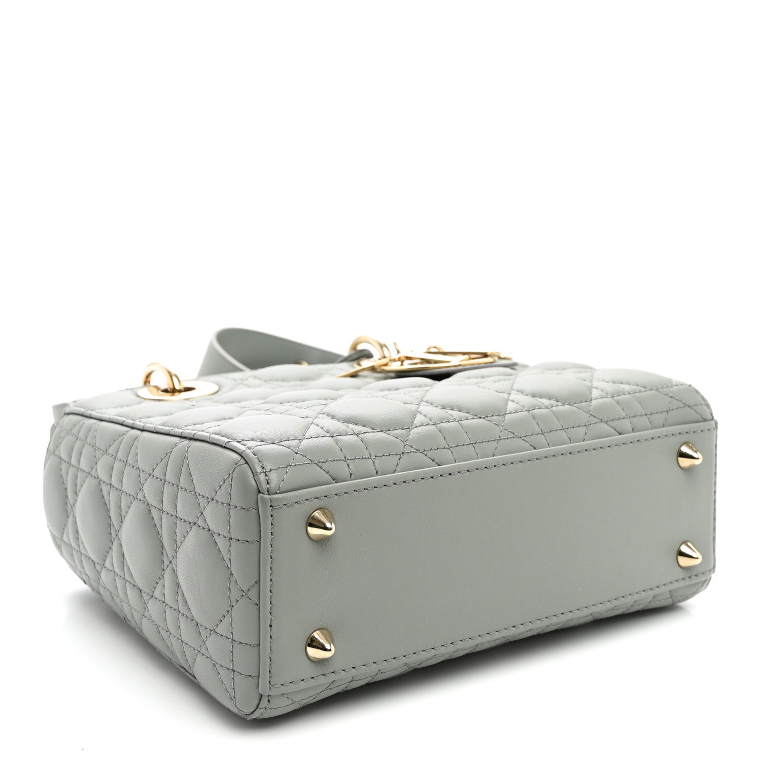 Lambskin Cannage Small My ABCDior Lady Dior Grey — view 4