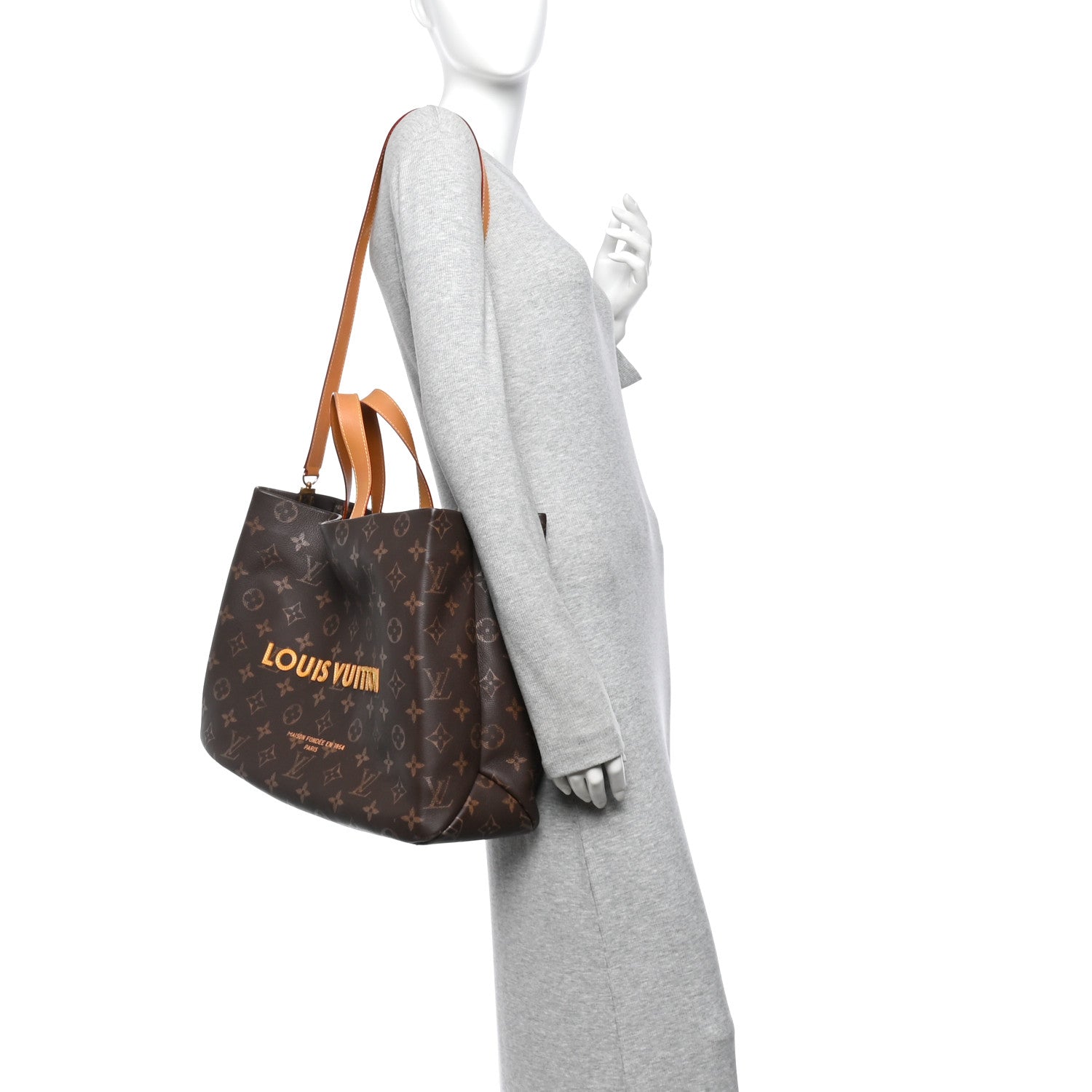 Calfskin Monogram Shopper Tote MM — view 2