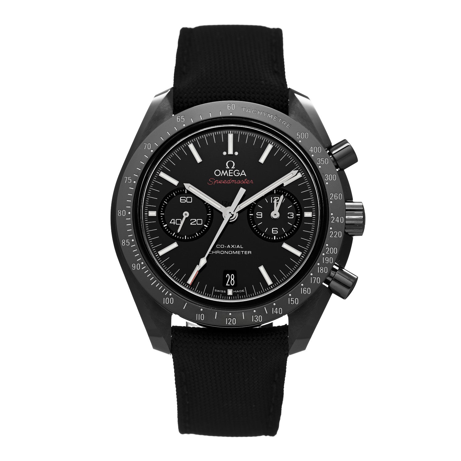 Ceramic Fabric 44.25mm Speedmaster Dark Side Of The Moon Chronograph Automatic Watch Black 311.92.44.51.01.007