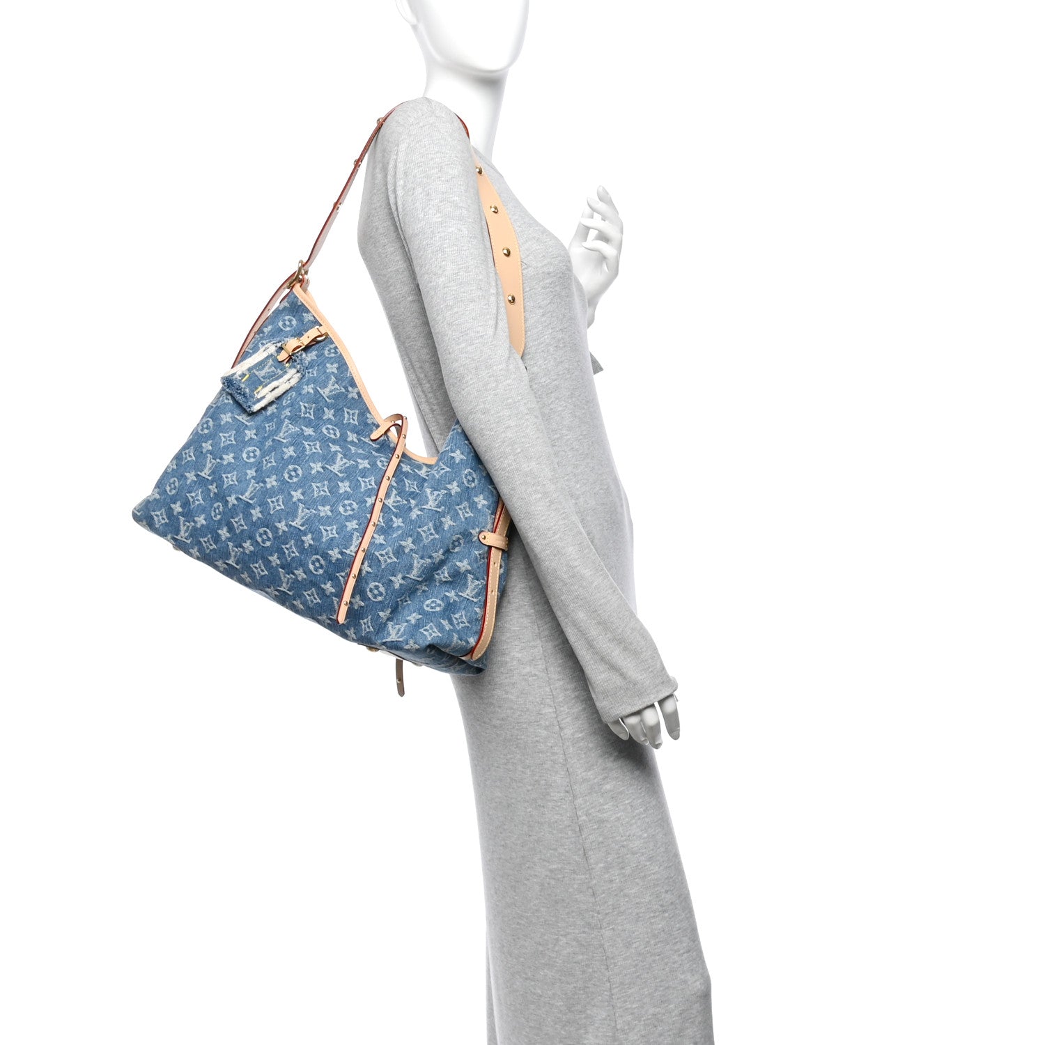 Monogram Denim CarryAll MM Blue — view 2