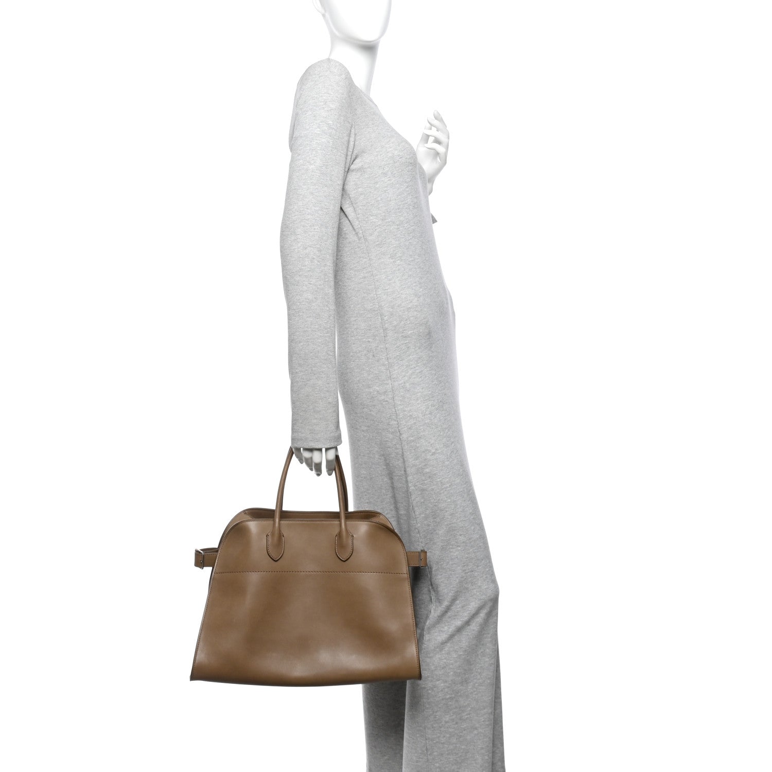 Polished Saddle Calfskin Soft Margaux 15 Mouse Grey — view 2
