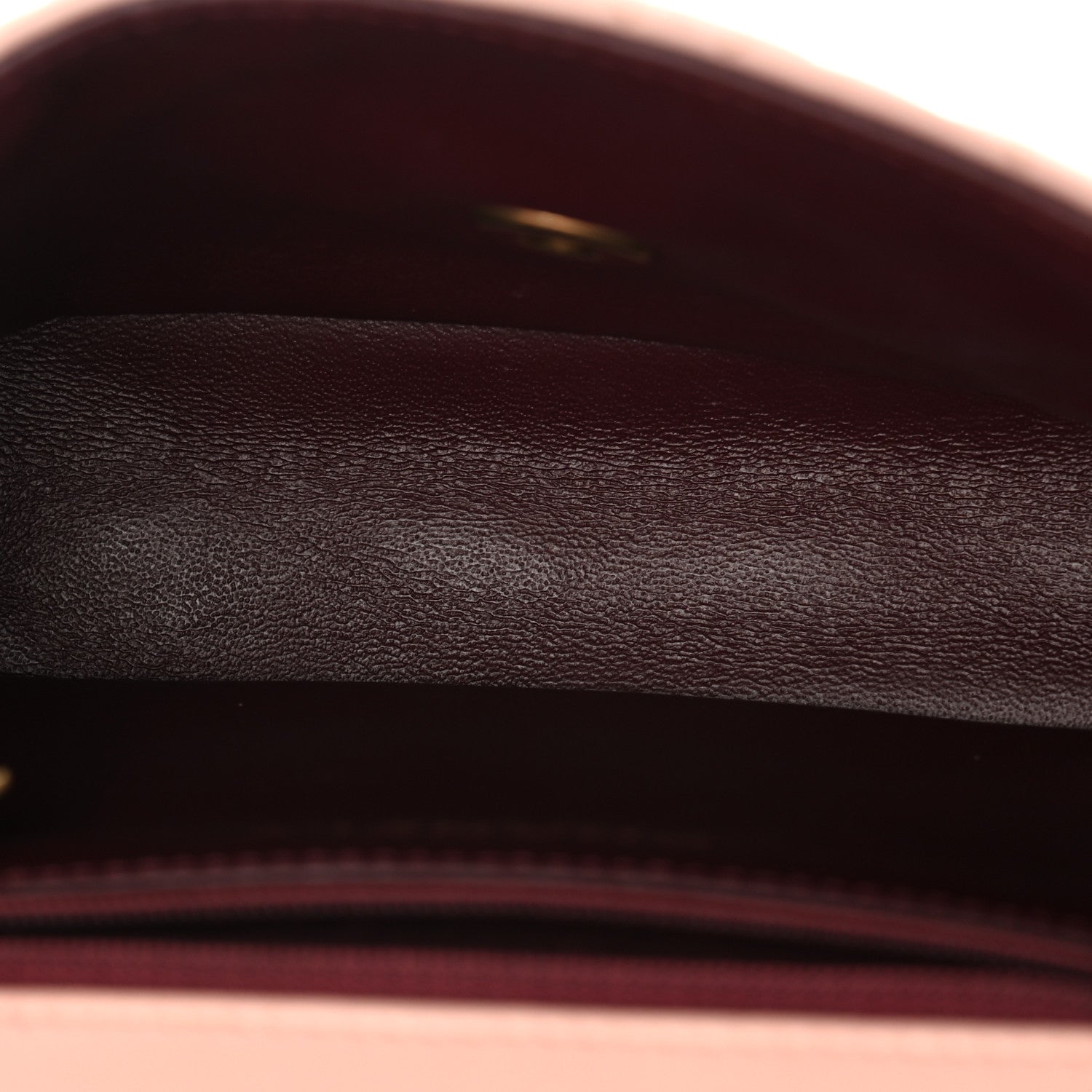 Lambskin Quilted Mini Two Tone Day Flap Pink Burgundy — view 5