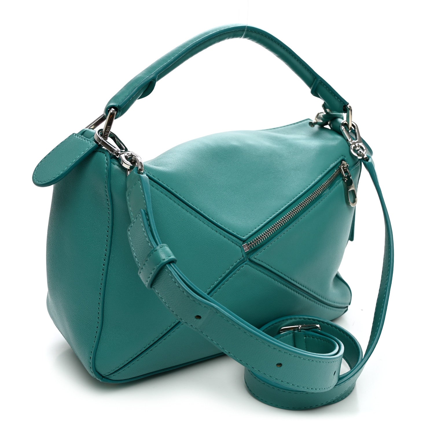 Nappa Lambskin Small Featherlight Puzzle Bag Aquamarine — view 3