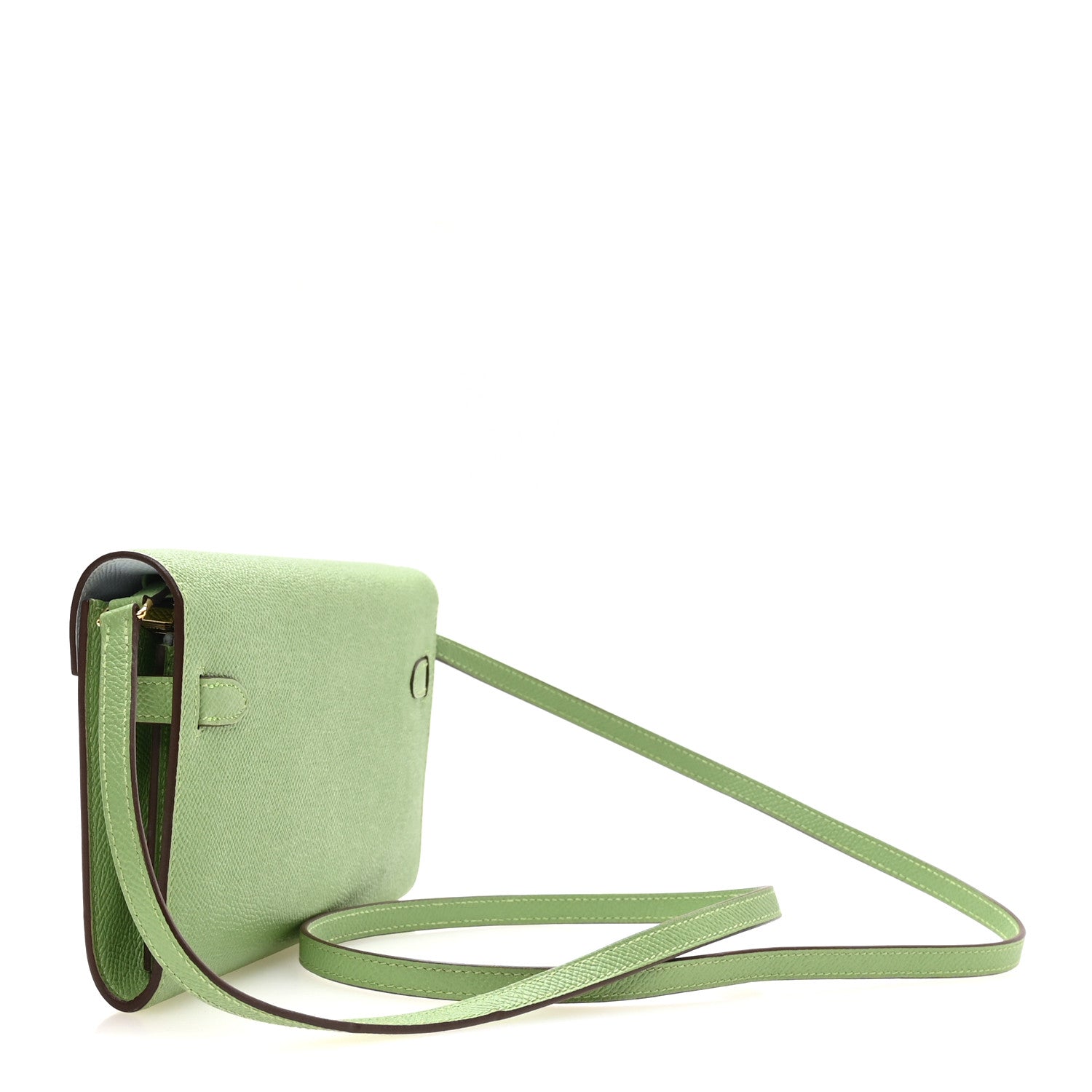 Epsom Verso Kelly Wallet To Go Vert Criquet Bleu Brume — view 3
