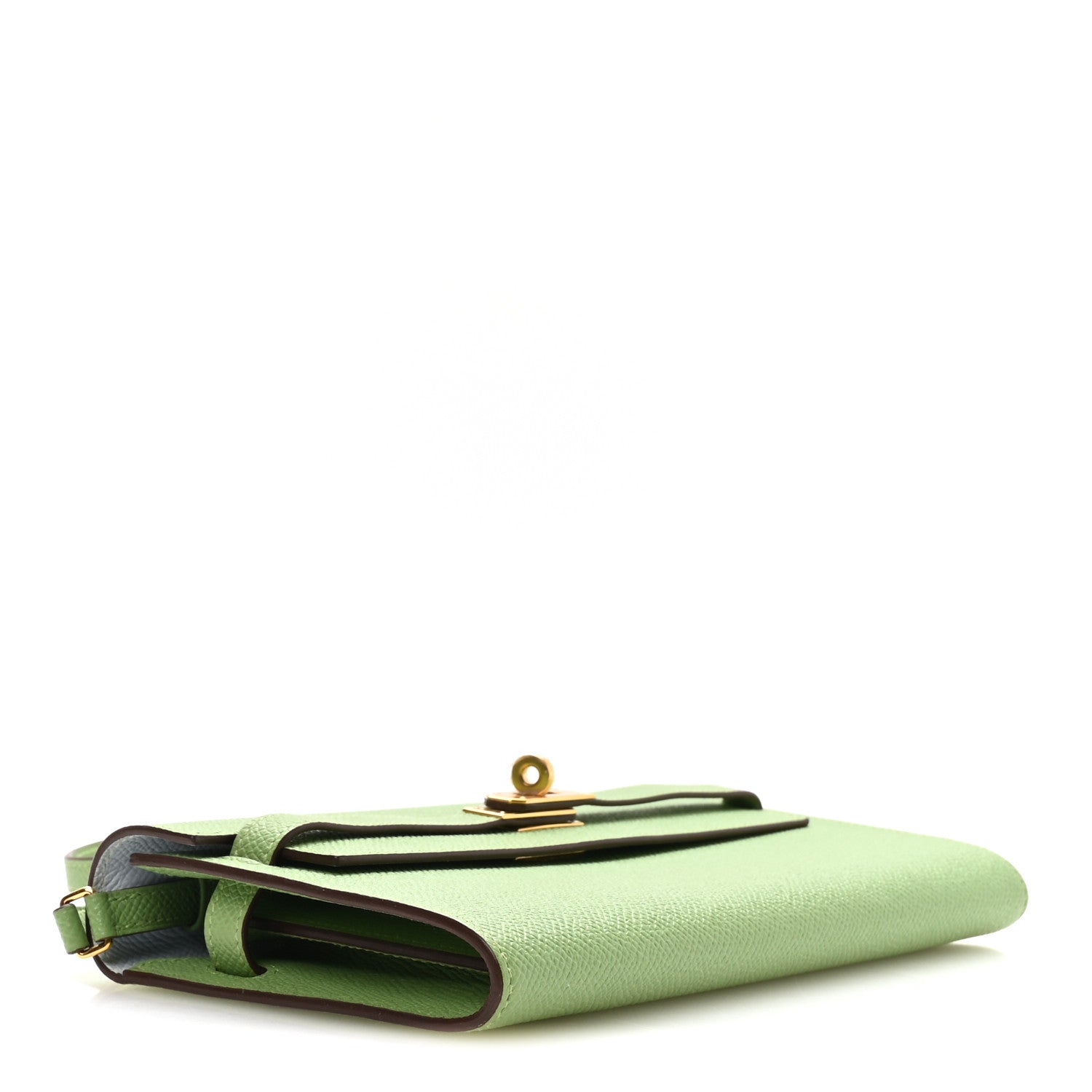 Epsom Verso Kelly Wallet To Go Vert Criquet Bleu Brume — view 4