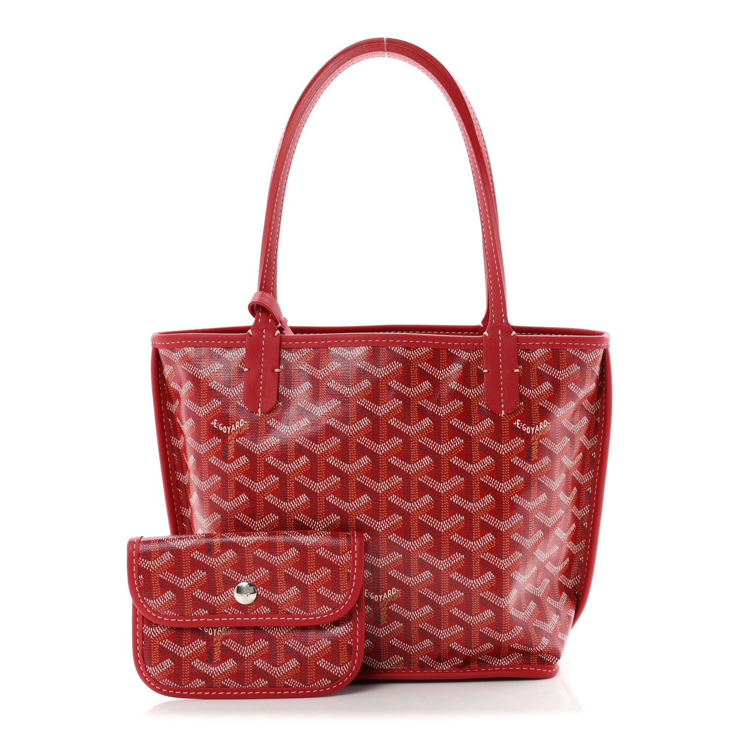 Goyardine Reversible Mini Anjou Red — view 4