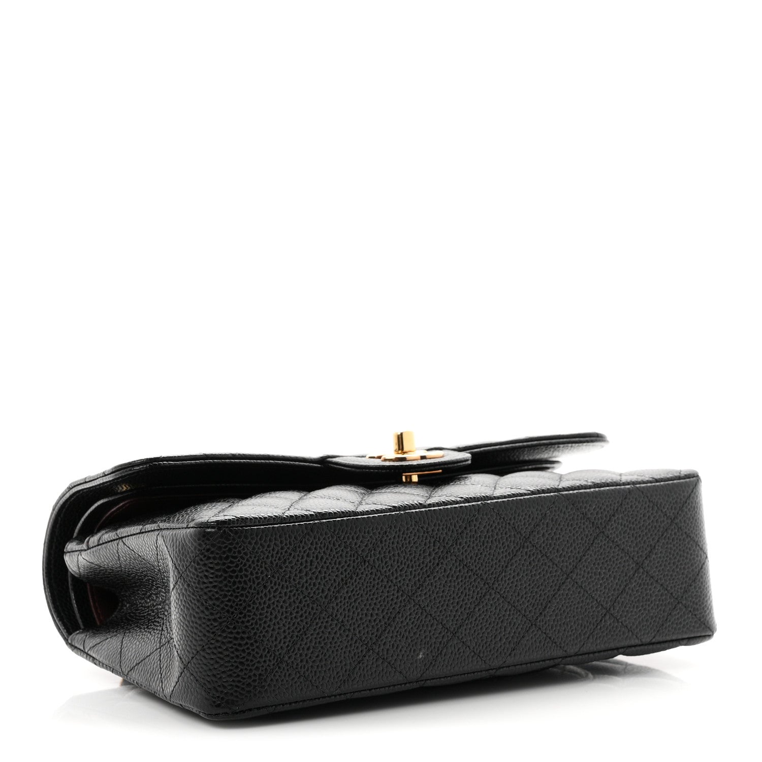 Caviar Quilted Small Double Flap Black — view 4